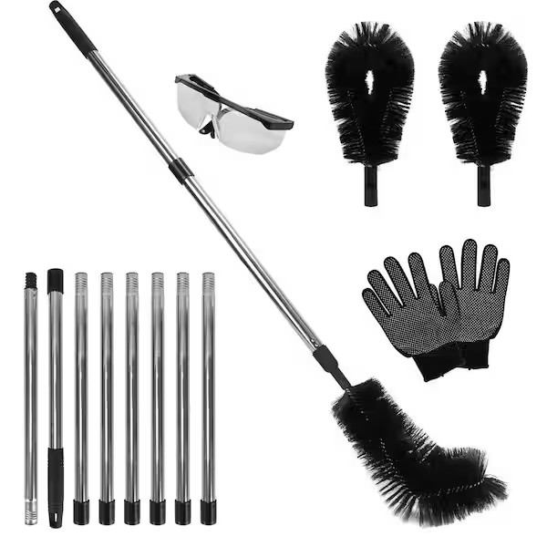 Gutter Cleaning Brush 11.5 ft Extendable Telescoping Handle Rain Gutter Cleaner