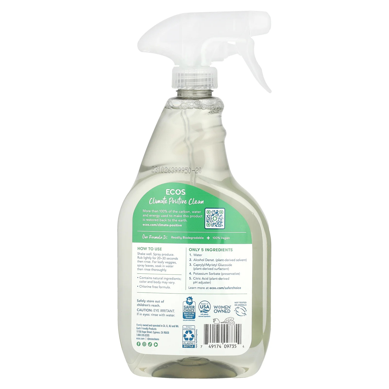 Plant Powered, Fruit + Veggie Wash, 22 fl oz (650 ml)