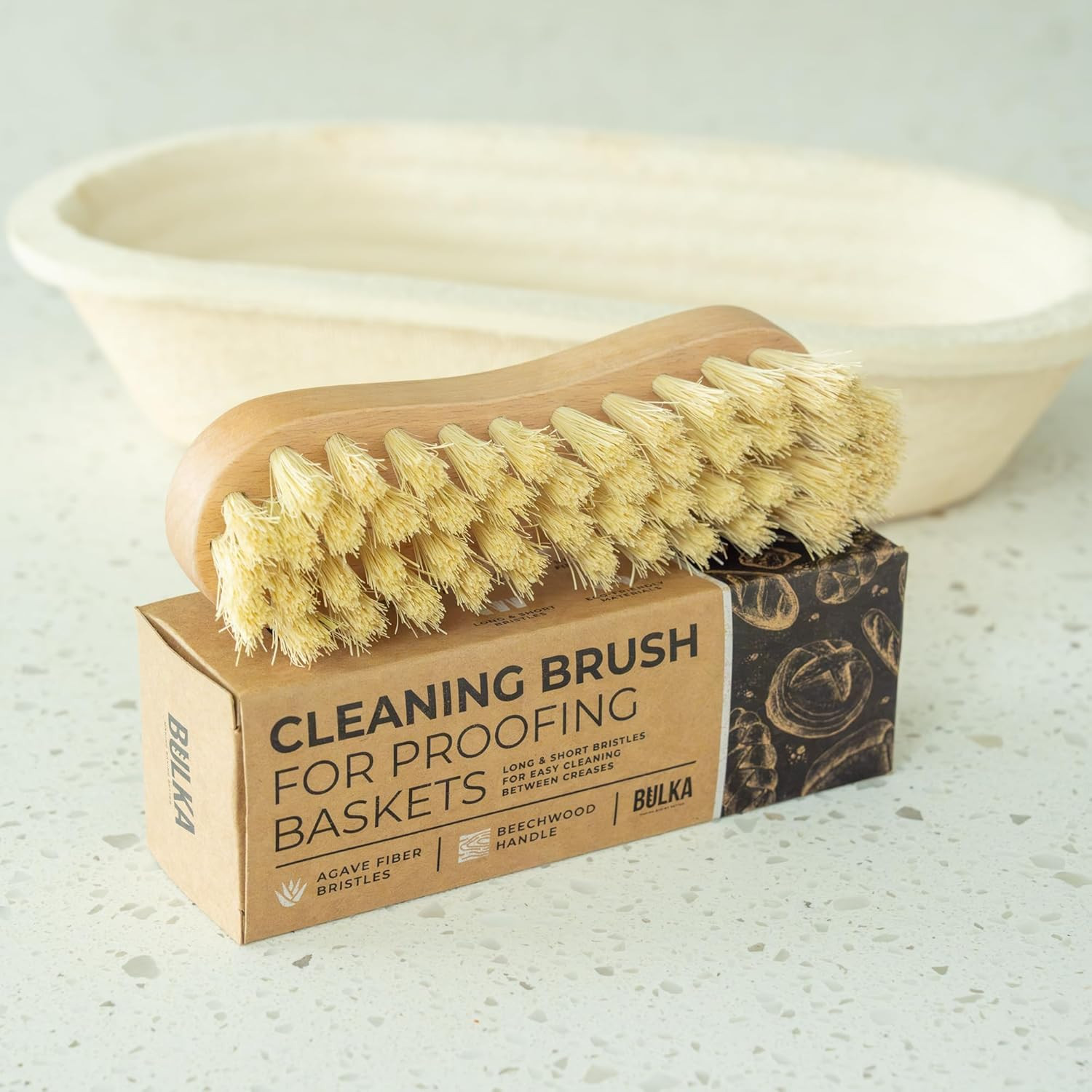 Bulka Banneton Natural Cleaning Brush for Wood Pulp Sourdough Proofing Baskets –