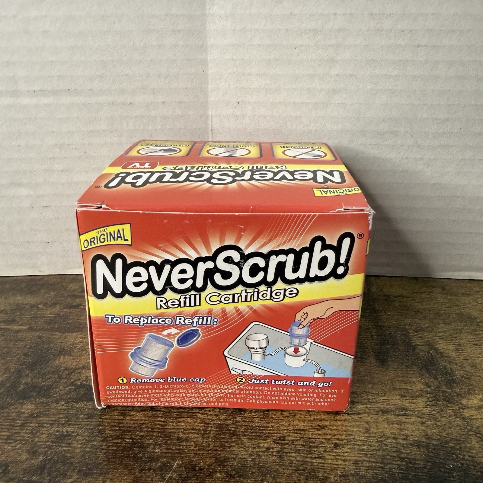 Never Scrub Refill Cartridge NeverScrub Cleaning Toilet System Open Box