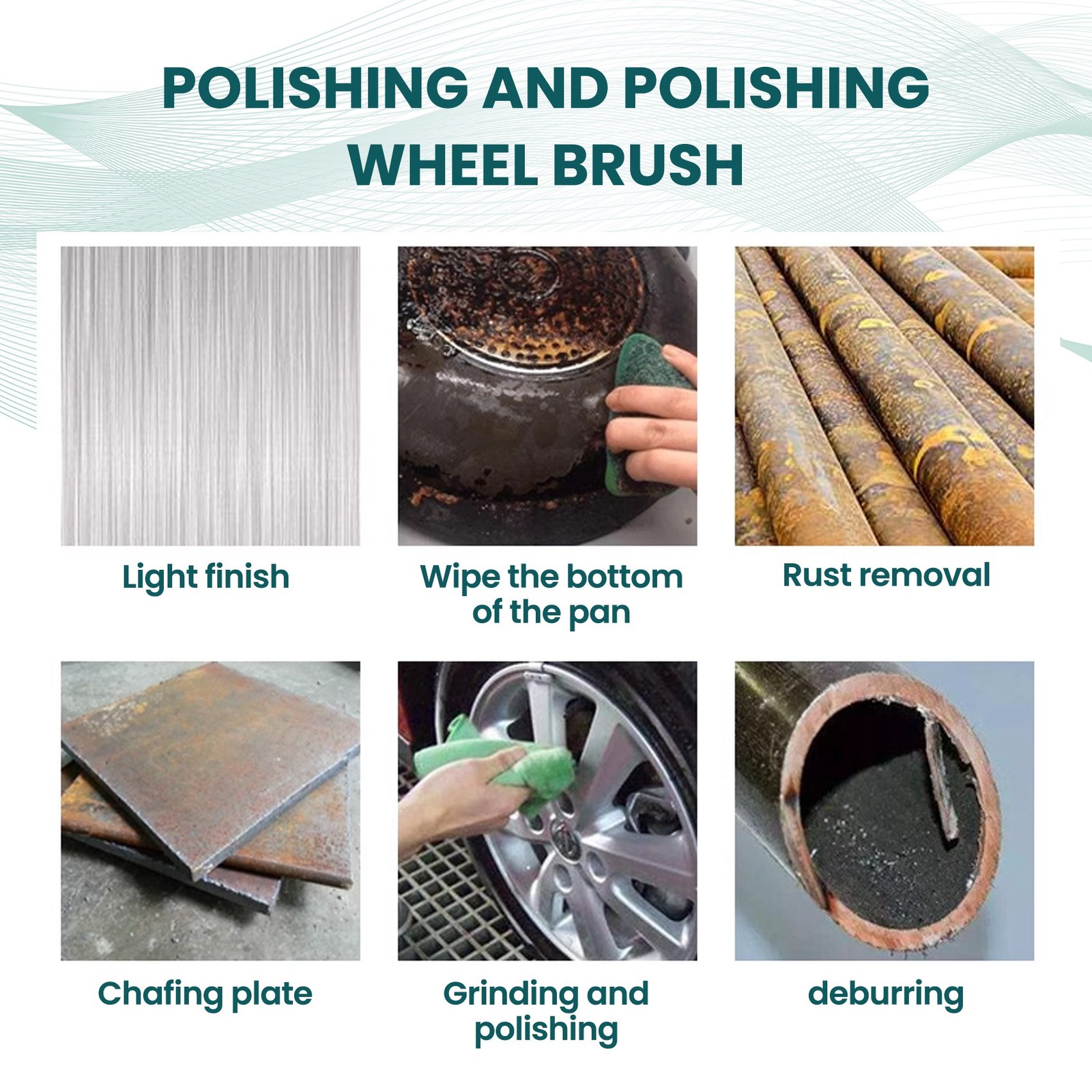 16Pcs 5Inch 3 Different Color Scrubbing Pads Drill Powered Brush Tile7264