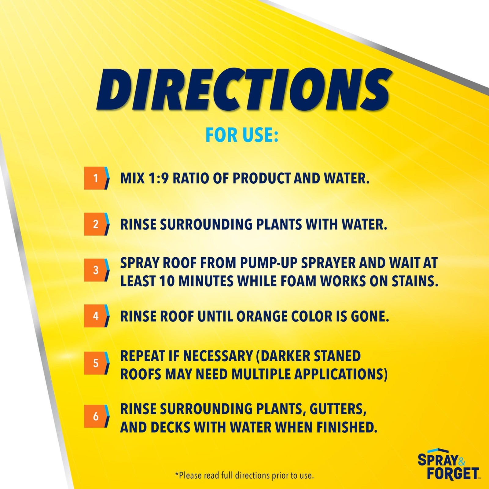 Spray & Forget 1-Gallon Concentrated Roof 128 Fl Oz (Pack of 1), Yellow