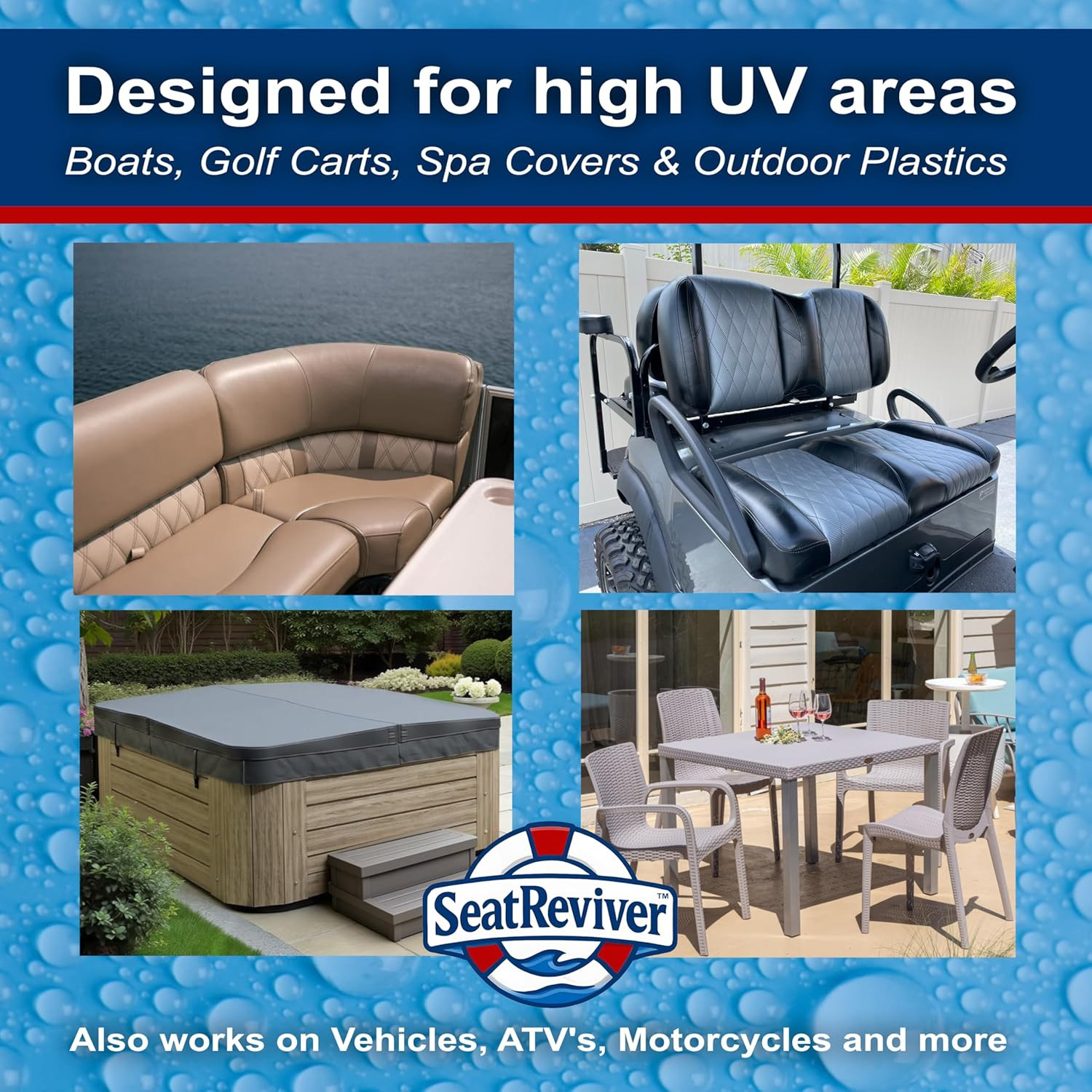 Marine Vinyl Protectant + UV Shield & Residual Bleach Neutralizer, Coconut Scent