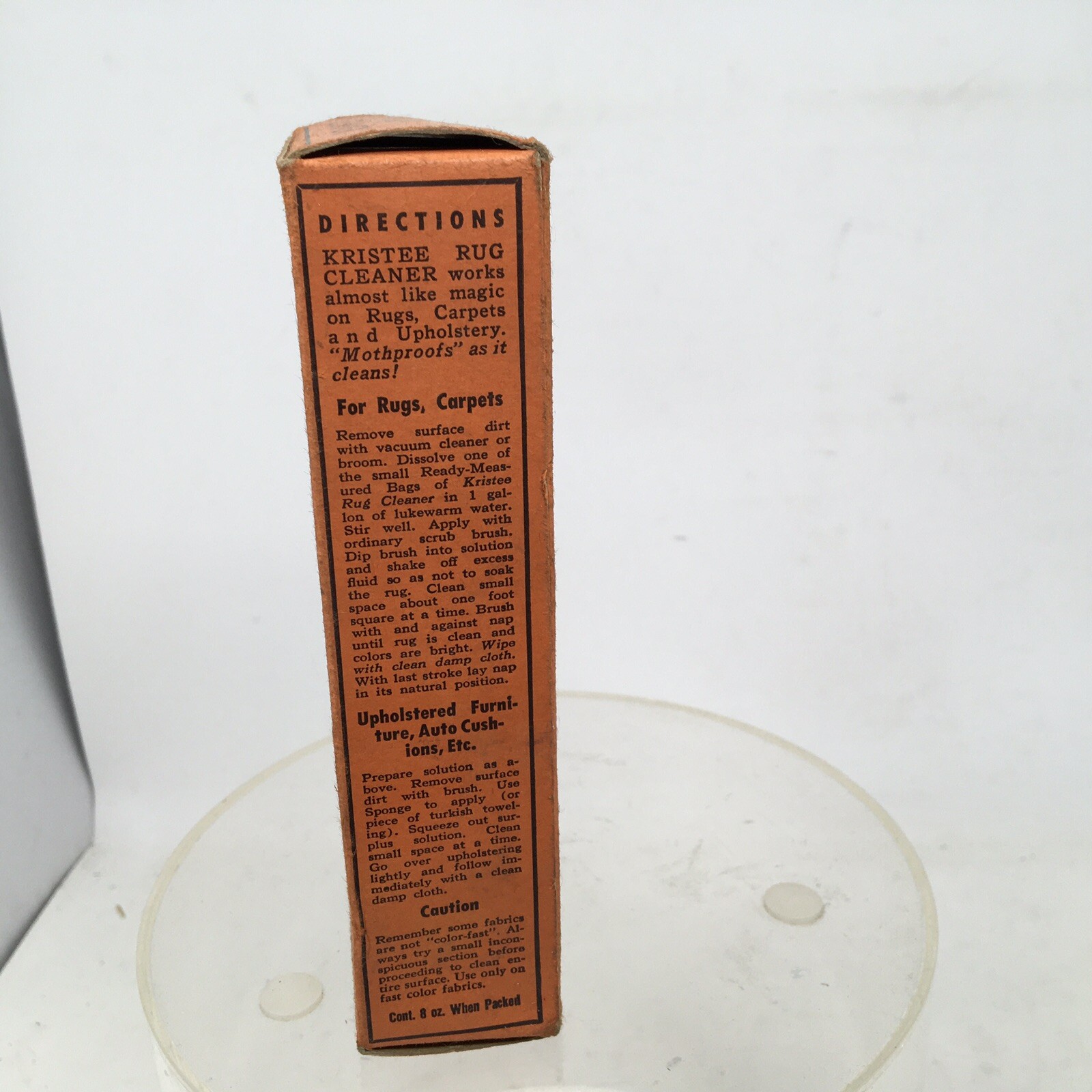 Vintage KRISTEE PRODUCTS CO. Kristen Rapid Rug Cleaner NOS Akron, Ohio USA Full