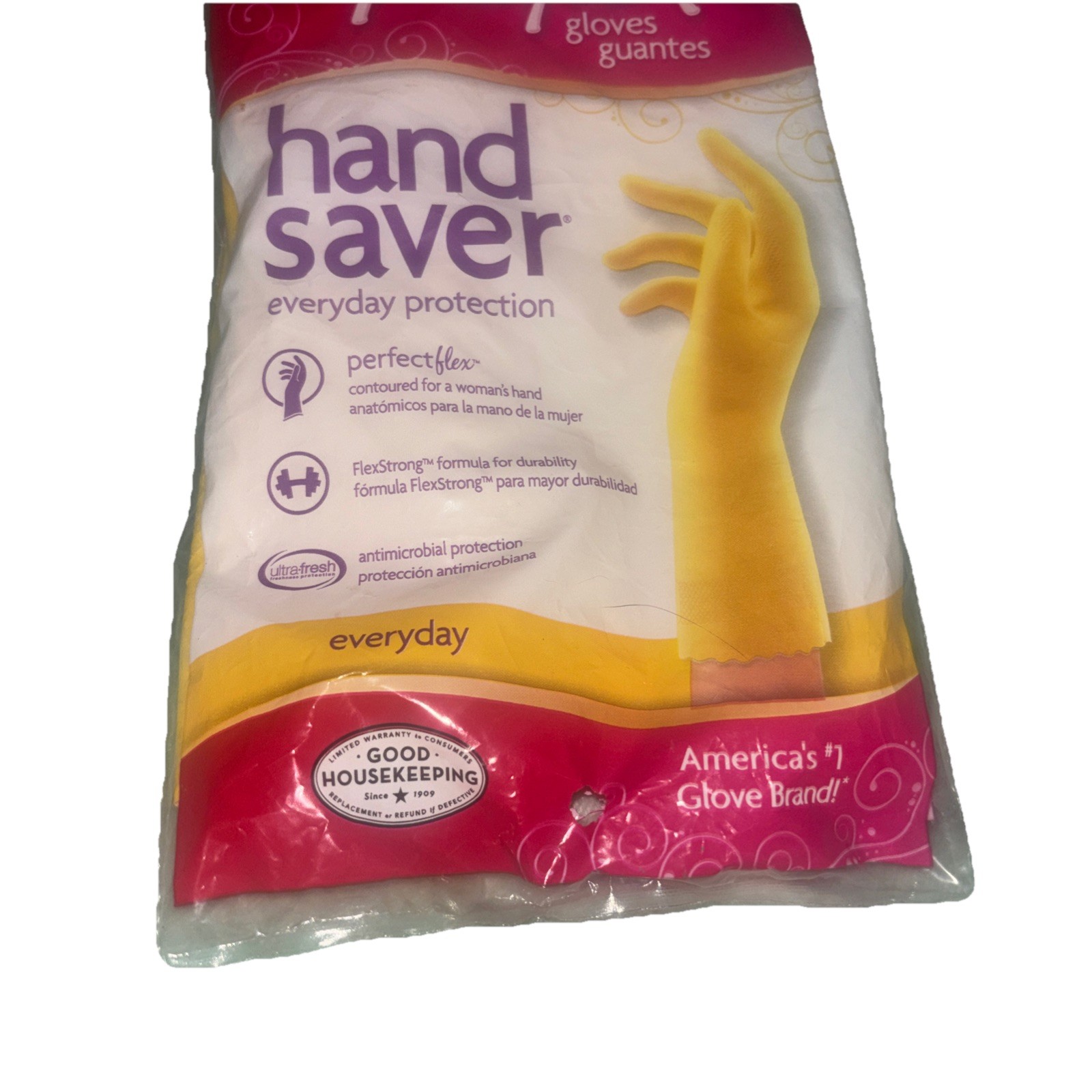Playtex Gloves Hand Saver Every Day Protection Yellow Medium 2015 NISP