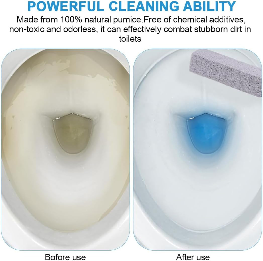 Pumice Stone 6 Packs Long Handle Toilet Bowl Cleaner Eco Friendly Toilet Stai…