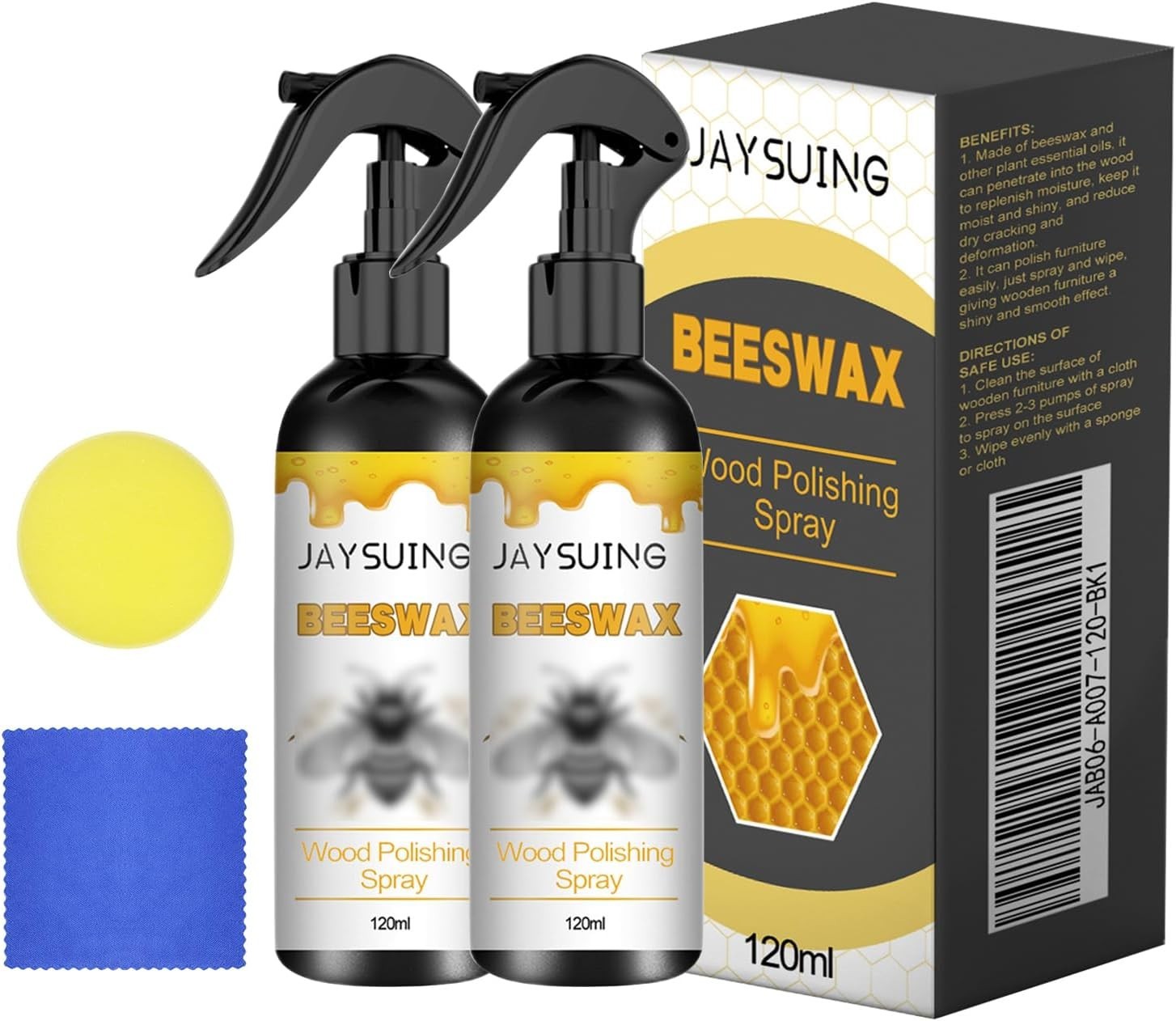 Natural Beeswax Spray: 2PCS Furniture Polish for Long-lasting Shine & Protection