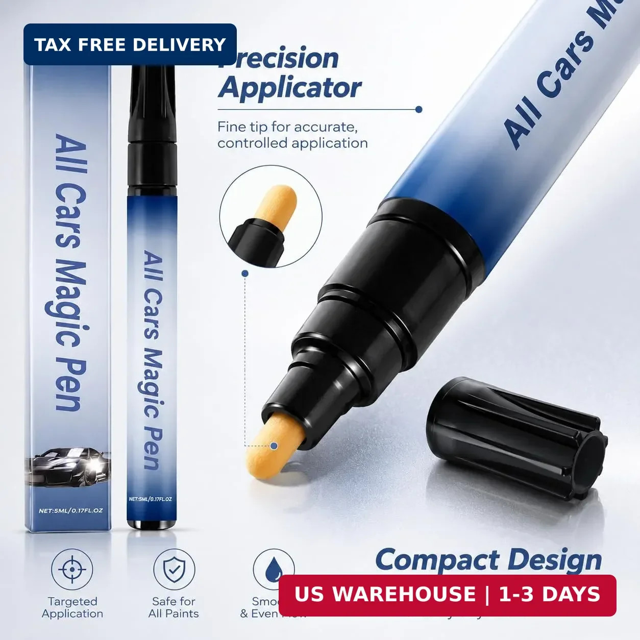 All Cars Magic Pen for Car Scratches, Quick Paint Scratch Repair Magic Car Scrat