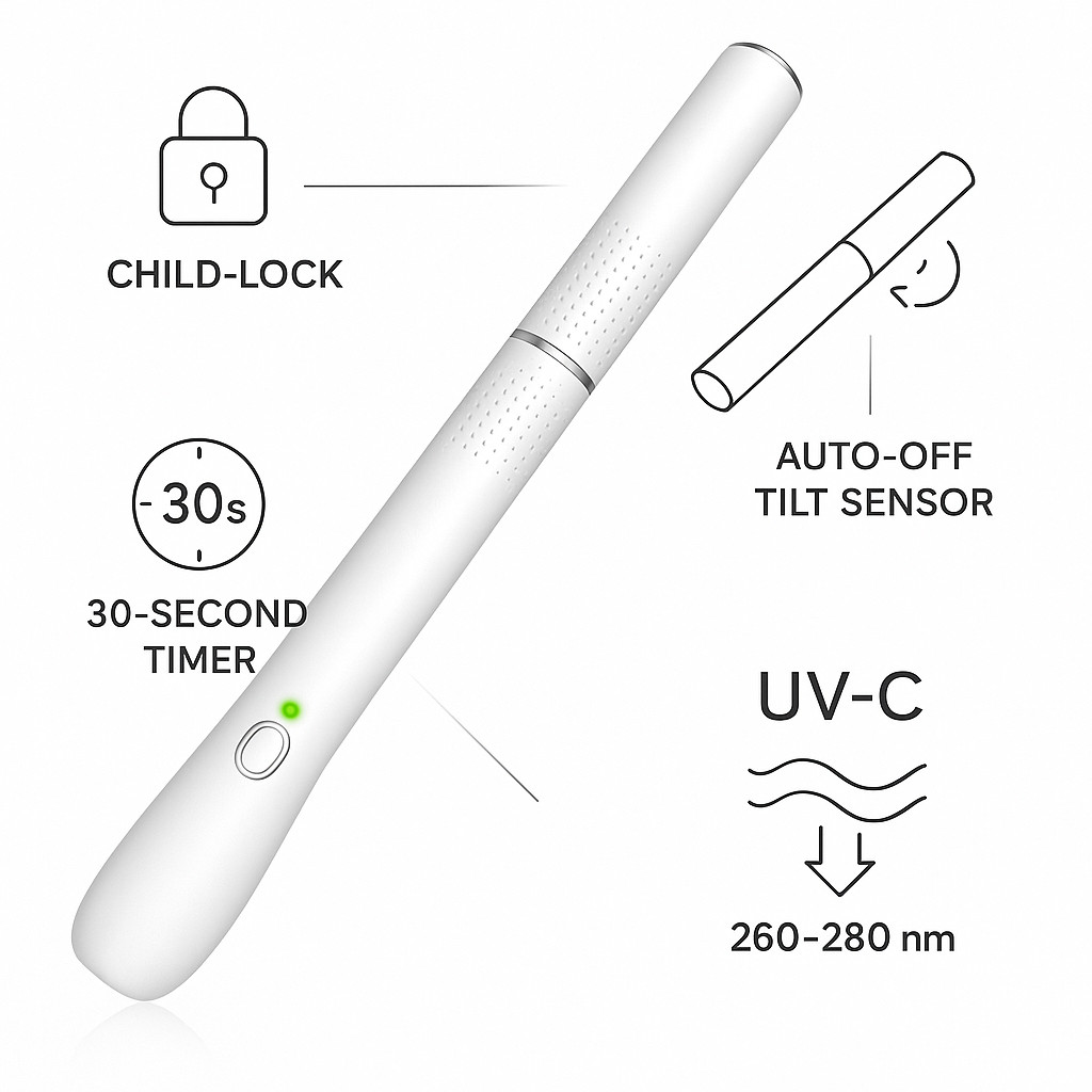 Rechargeable Sanitizing Wand Portable Disinfecting Lamp