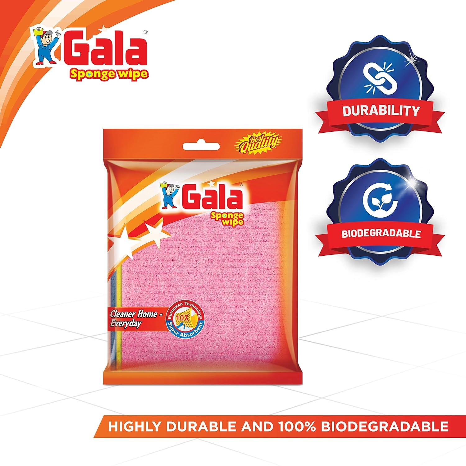 Gala Sponge Wipe for Kitchen & Household 5 Pcs Pack (Multipurpose)