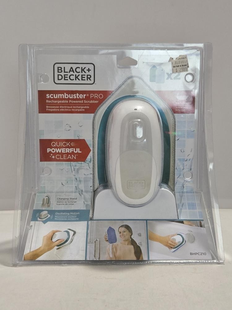 BLACK+DECKER BHPC210 Scumbuster Pro Rechargeable Power Scrubber/Stand #M34m