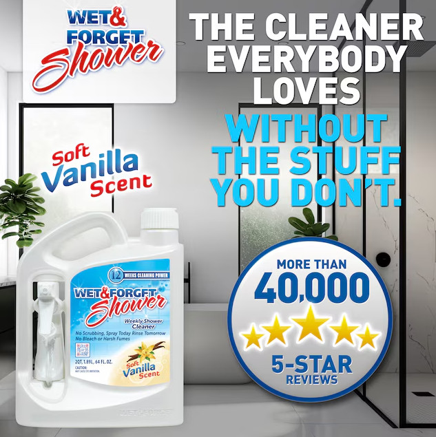 Wet & Forget 64 Fluid ounce(s) Soft vanilla essence Shower and Bathtub Cleaner