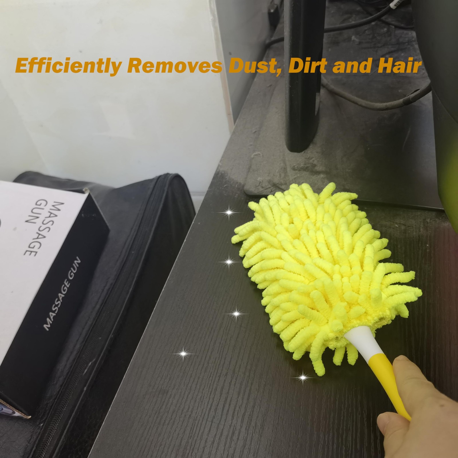 Reusable Duster for Swiffer, 2 Refills +1 Handle, 360 Heavy Duty Duster Refil…