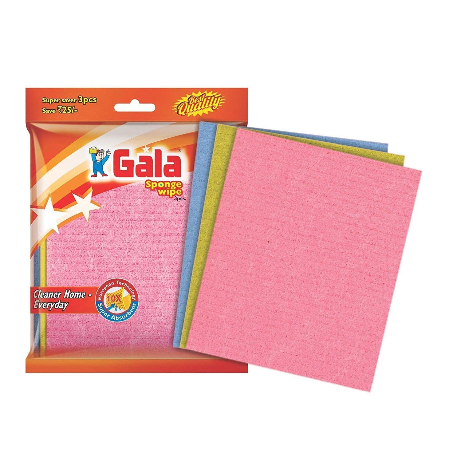 Gala Sponge Wipe for Kitchen & Household 3 Pcs Pack (Multipurpose)