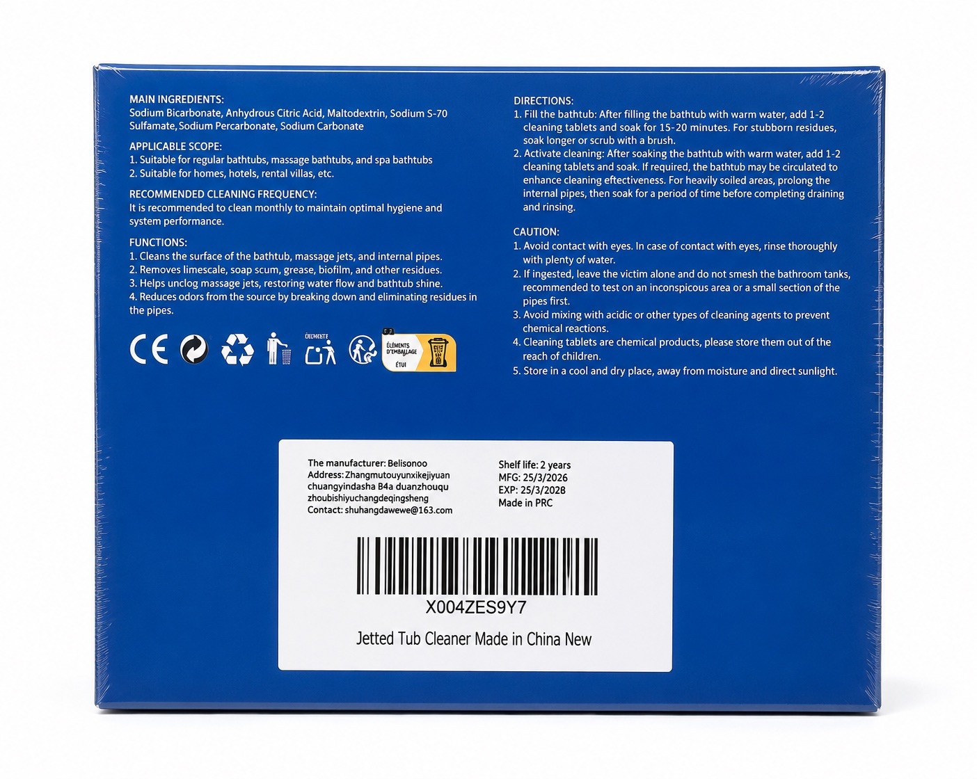 Active Jetted Tub Cleaner 12-Tablet Pack for Jacuzzi/Whirlpool NEW