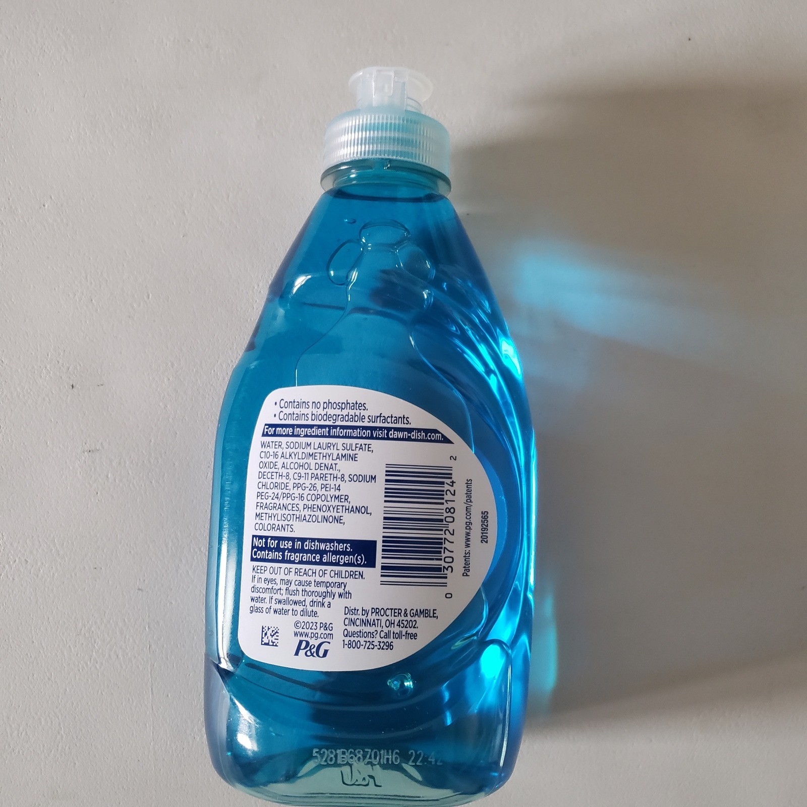 Dawn Ultra Dishwashing Liquid Household 7.5 fl oz Blue Original Scent Soap