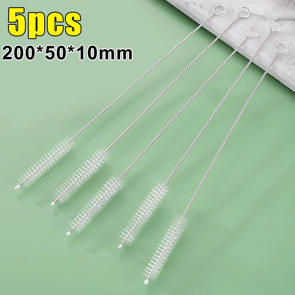Long Straw Cleaning Brush Kit Reusable Tube Pipe Cleaner Nylon Stainless Steel H