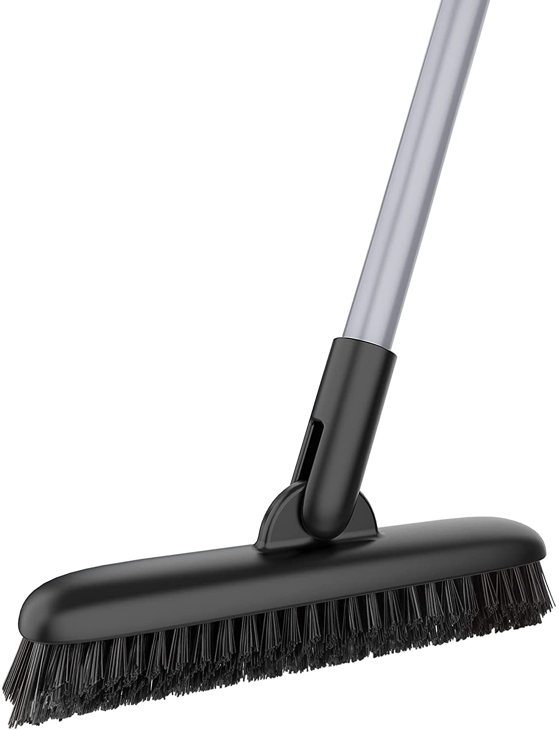 Heavy Duty Grout Scrub Brush with Long Handle, Shower Floor Scrubber for Cleanin