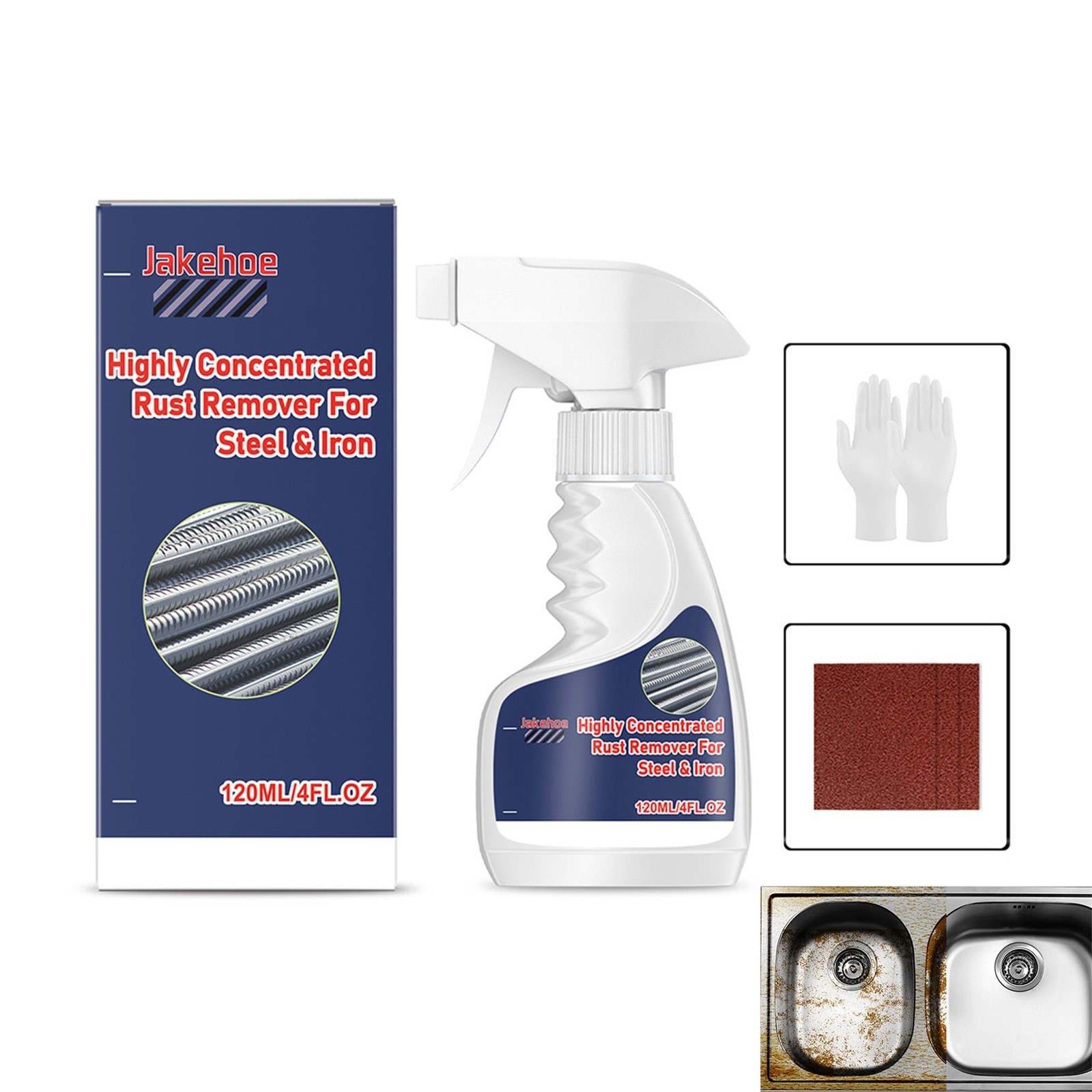 Highly Concentrated Rust Remover For Steel&Iron 120ml -Powerful Rust Remover