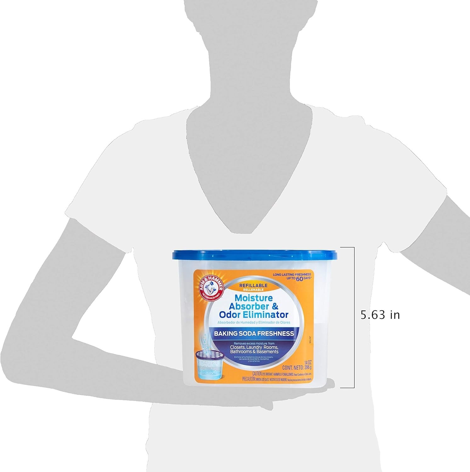 Fragrance Free Refillable Moisture Absorber and Odor Eliminator 14 oz. Tub