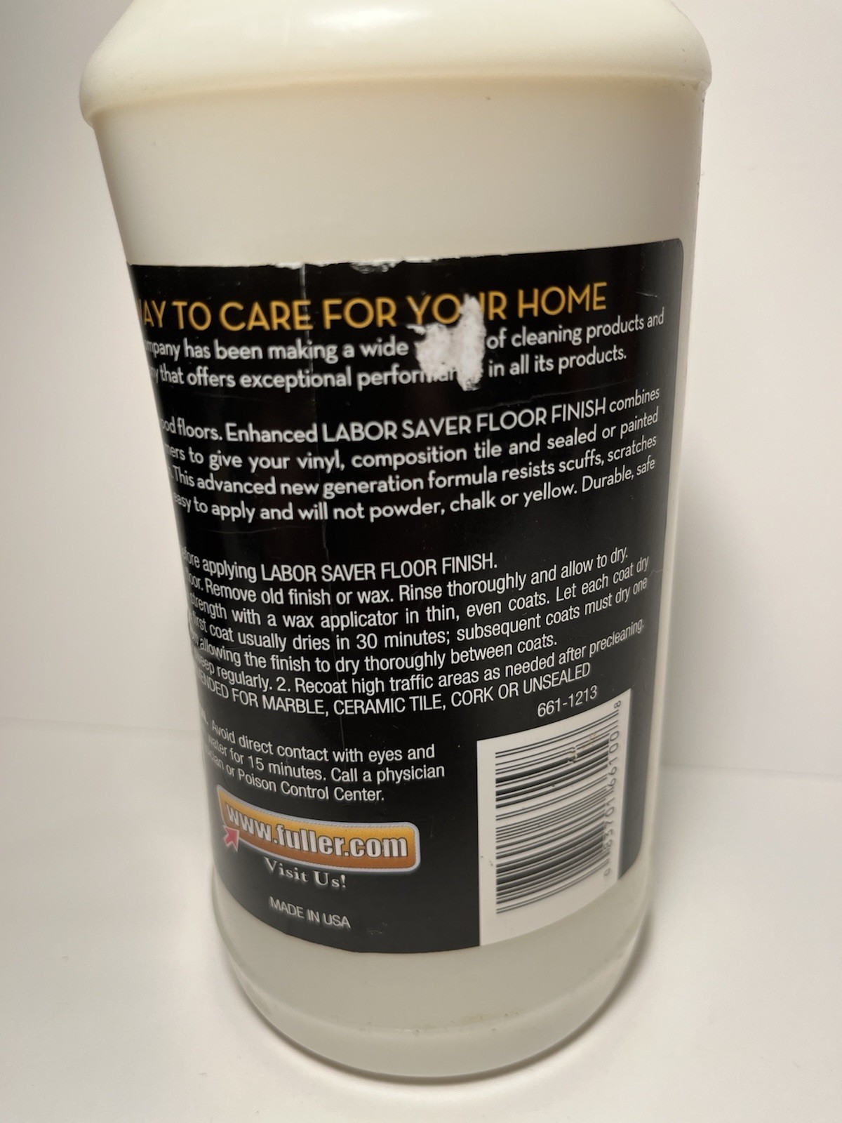 Fuller Brush Company Labor Saver Floor Finish Easy To Apply Long Lasting