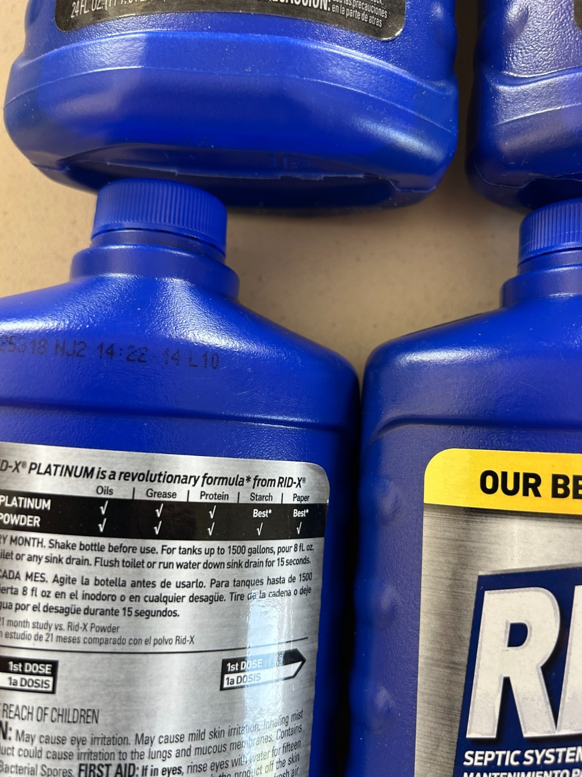 6-PACK LOT Rid-X Septic Tank Treatment Platinum Liquid 3 Month Supply Formula