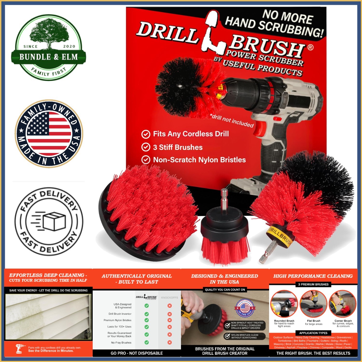 Cordless Power Scrubber Kit for Siding, Driveways, and Fireplace Cleaning Needs