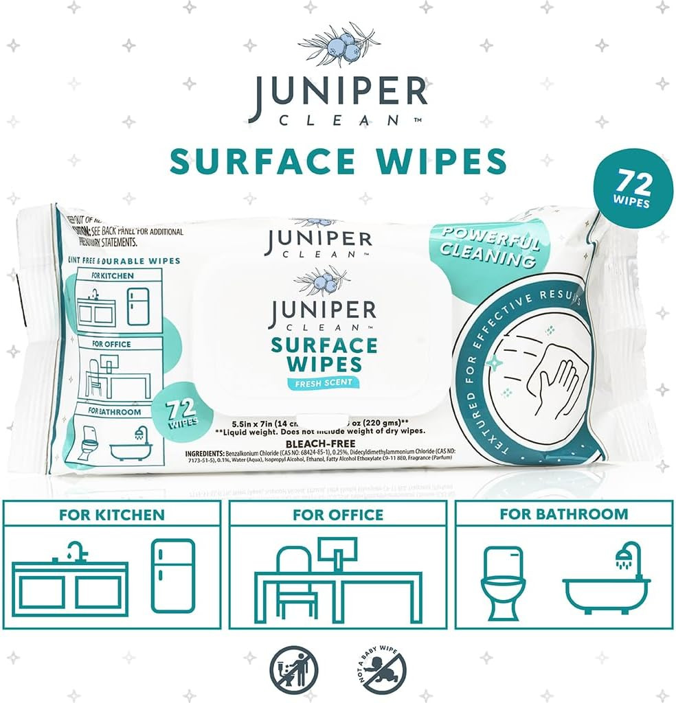 6 Pack Surface Cleaning Wipes Bleach Free, All-Purpose Cleaner