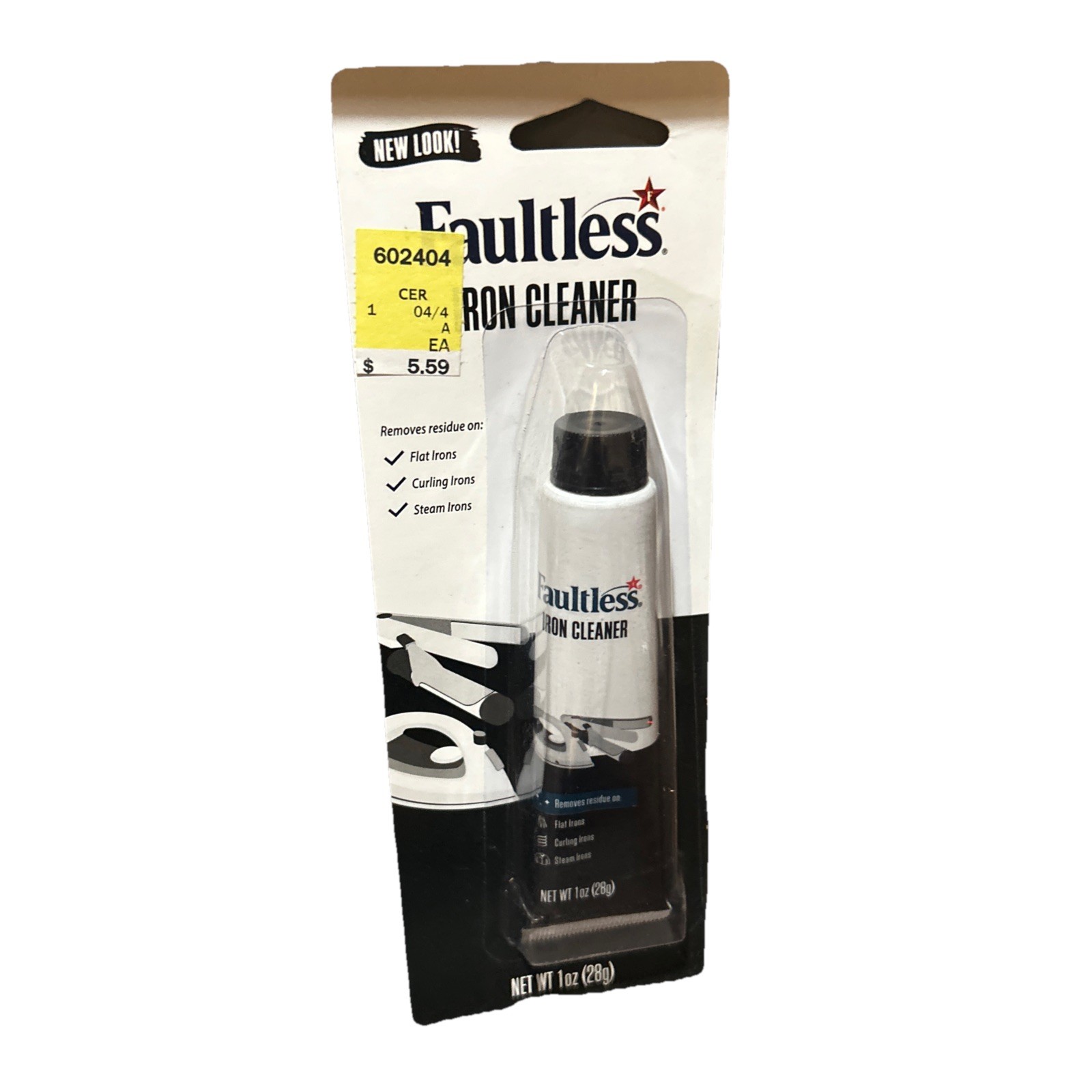 Faultless Hot Iron Cleaner 1oz Tube NIP For Steam Iron, Flat Iron, Curling Iron