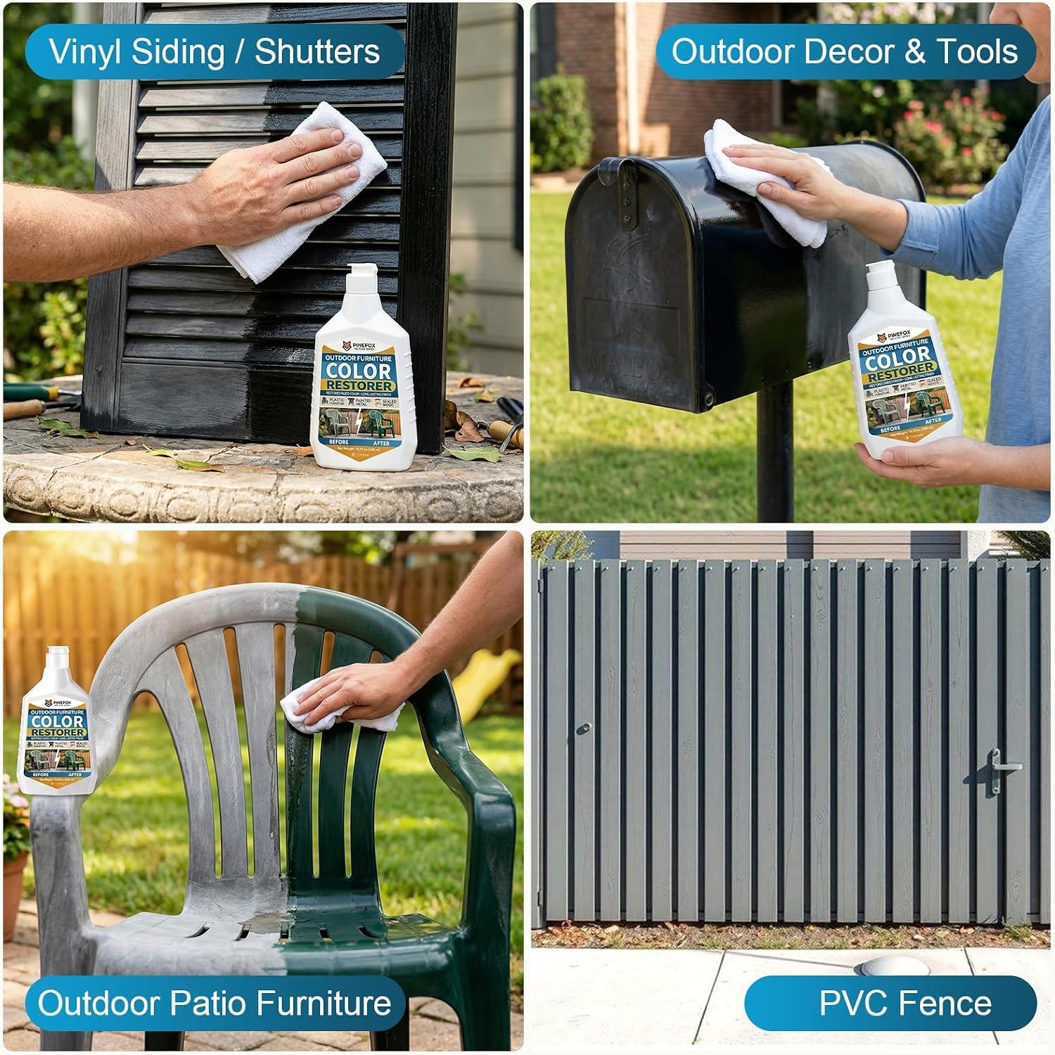 Outdoor Color Restorer for Vinyl & Metal – 16.91 fl oz of Lasting Protection