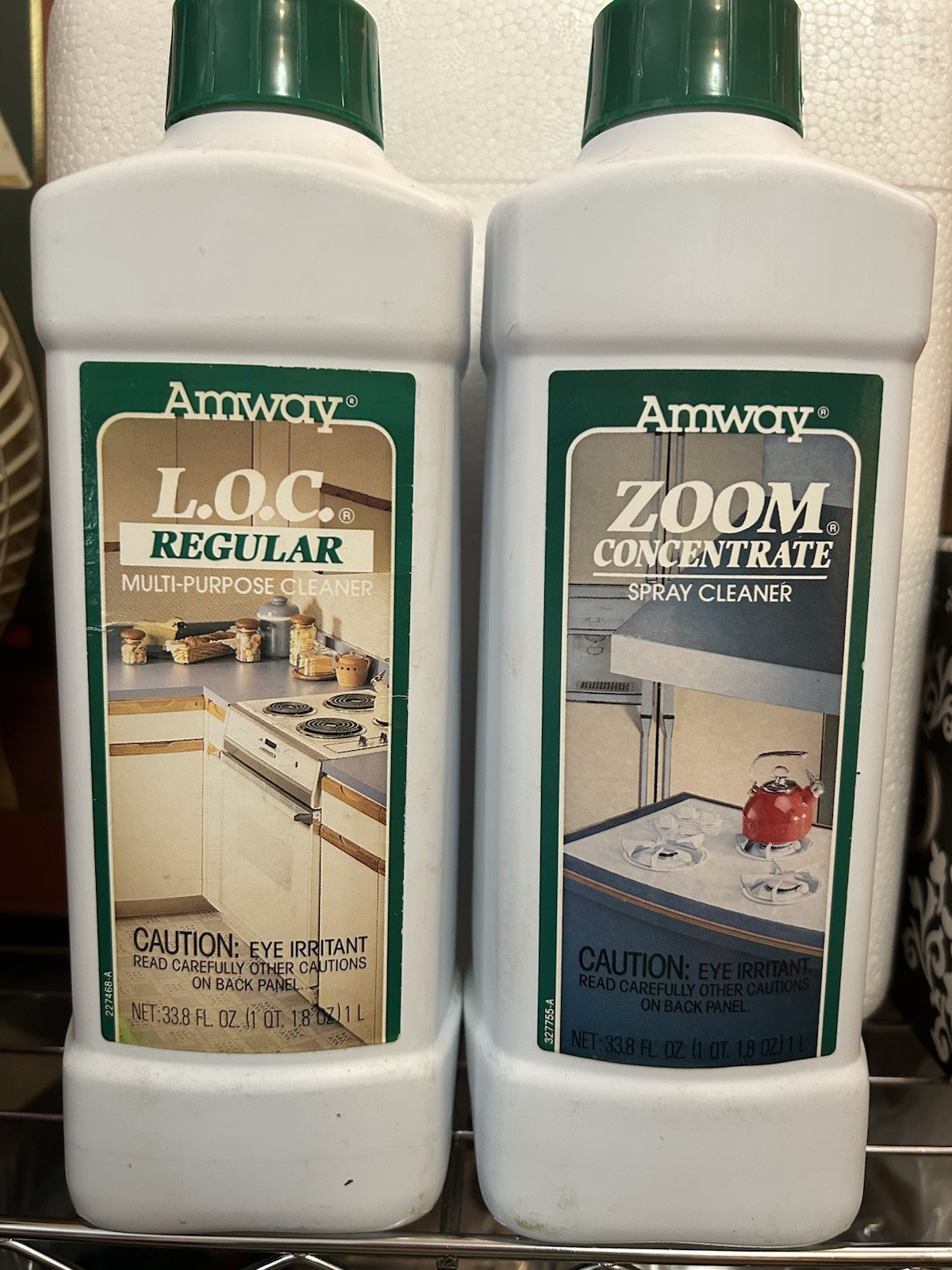 Vintage 1994 Amway LOC Multi Purpose Cleaner Organic & Zoom Spray Cleaner 33.8oz