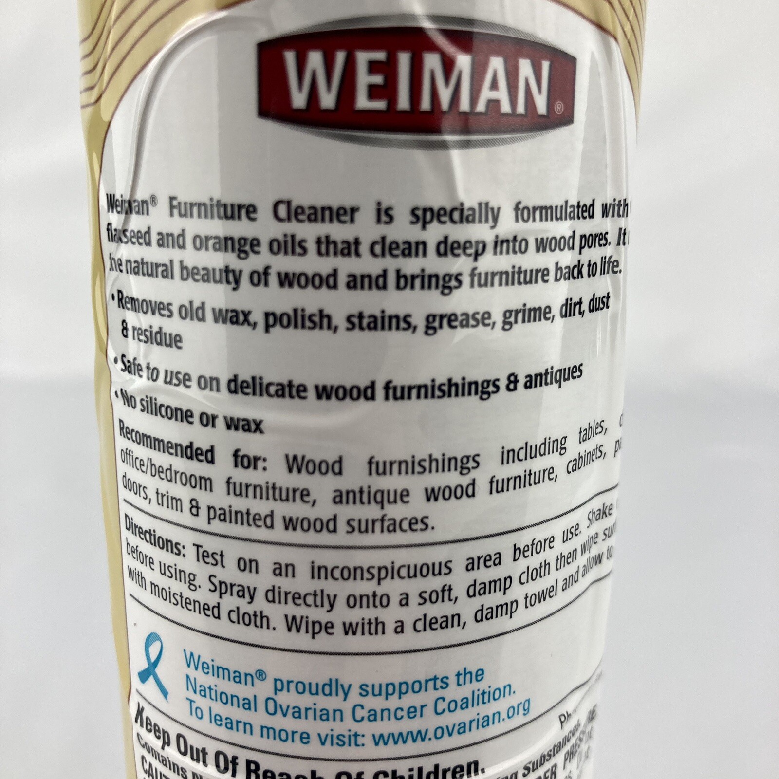 Weiman Furniture Cleaner Aerosol Spray 12oz New Discontinued Cleans Wood Safely