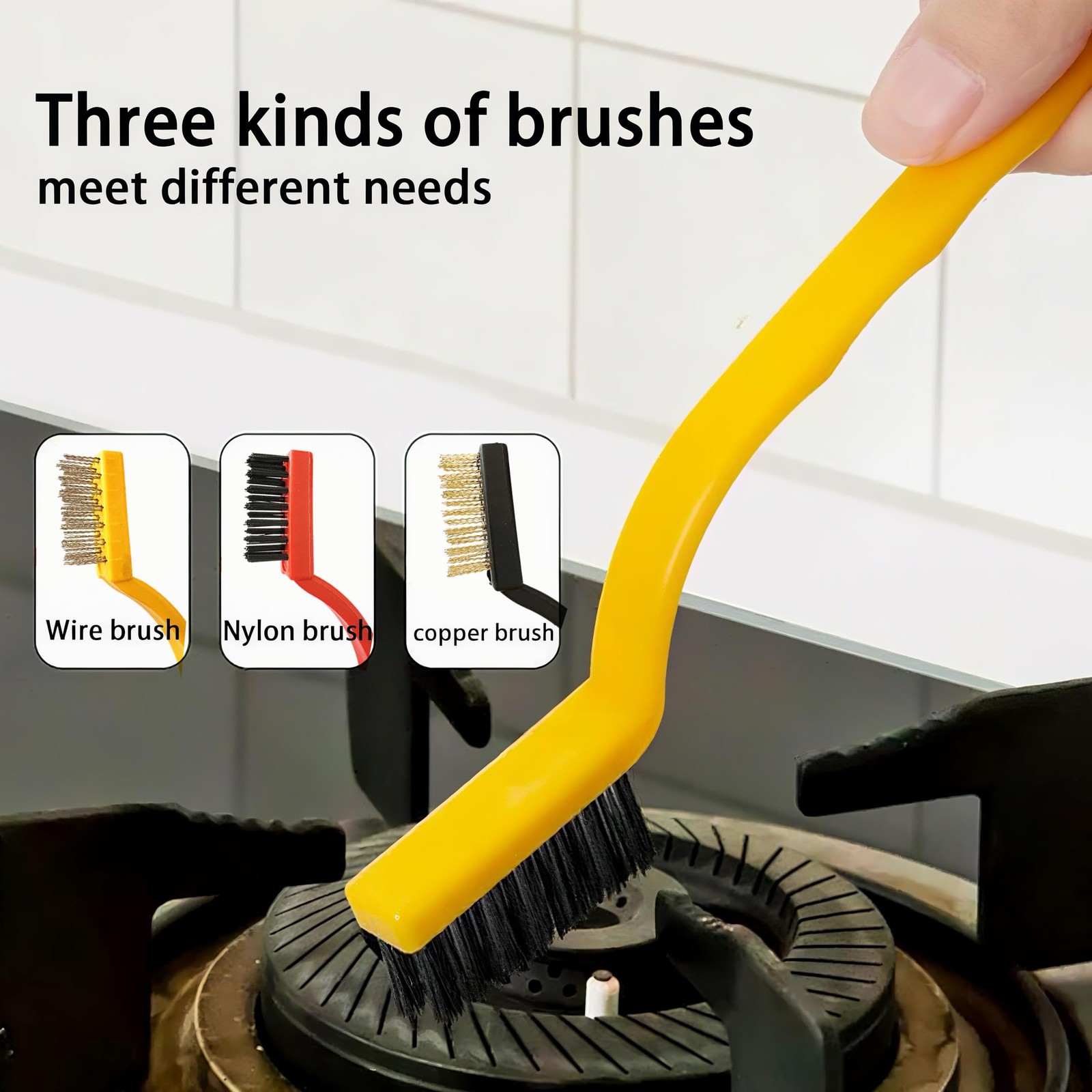 16Pcs Crevice Cleaning Brush Set, Hard Bristle Gap Cleaning Brush for Bathroo…