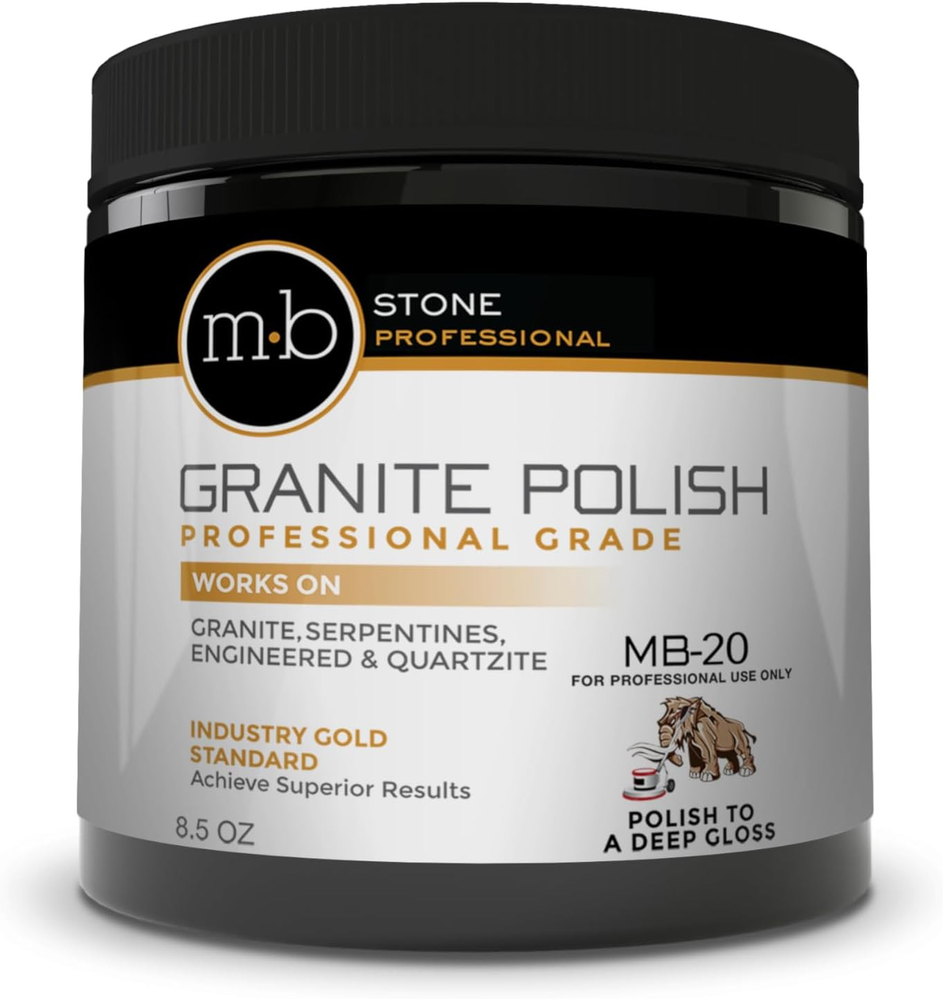 MB-20 Stone Granite Polishing Compound 8.5 Oz. for Professional Use Only