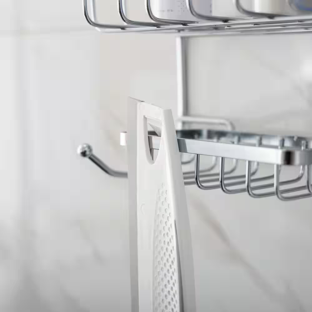10 In. W Smooth Gliding Ergonomic Squeegee for Bathroom in Gray/White