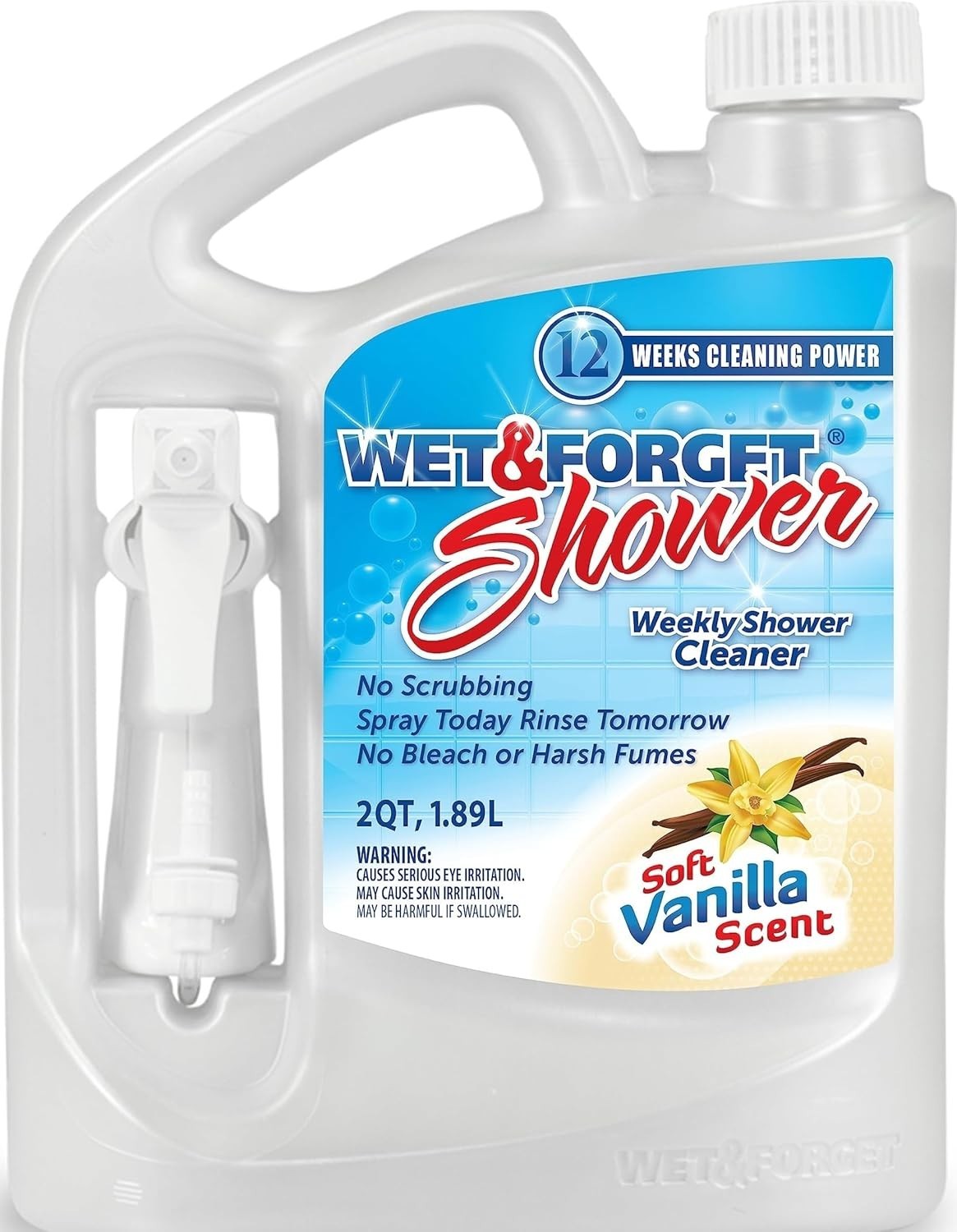 Fume-Free 64 Oz Shower Cleaner – Easy Weekly Clean with Pleasant Vanilla Aroma