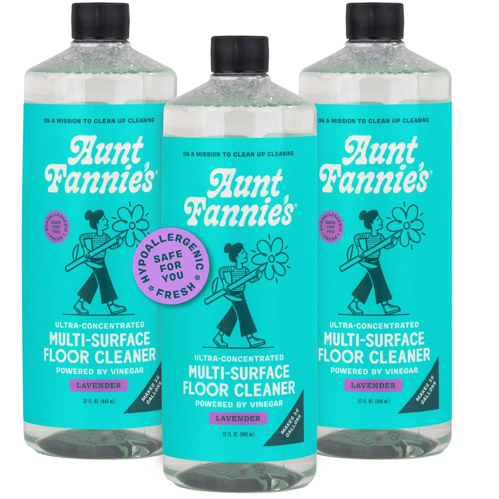 Aunt Fannie’s Ultra Concentrated Floor Cleaner Vinegar 32 Fl Oz (Pack of 3)