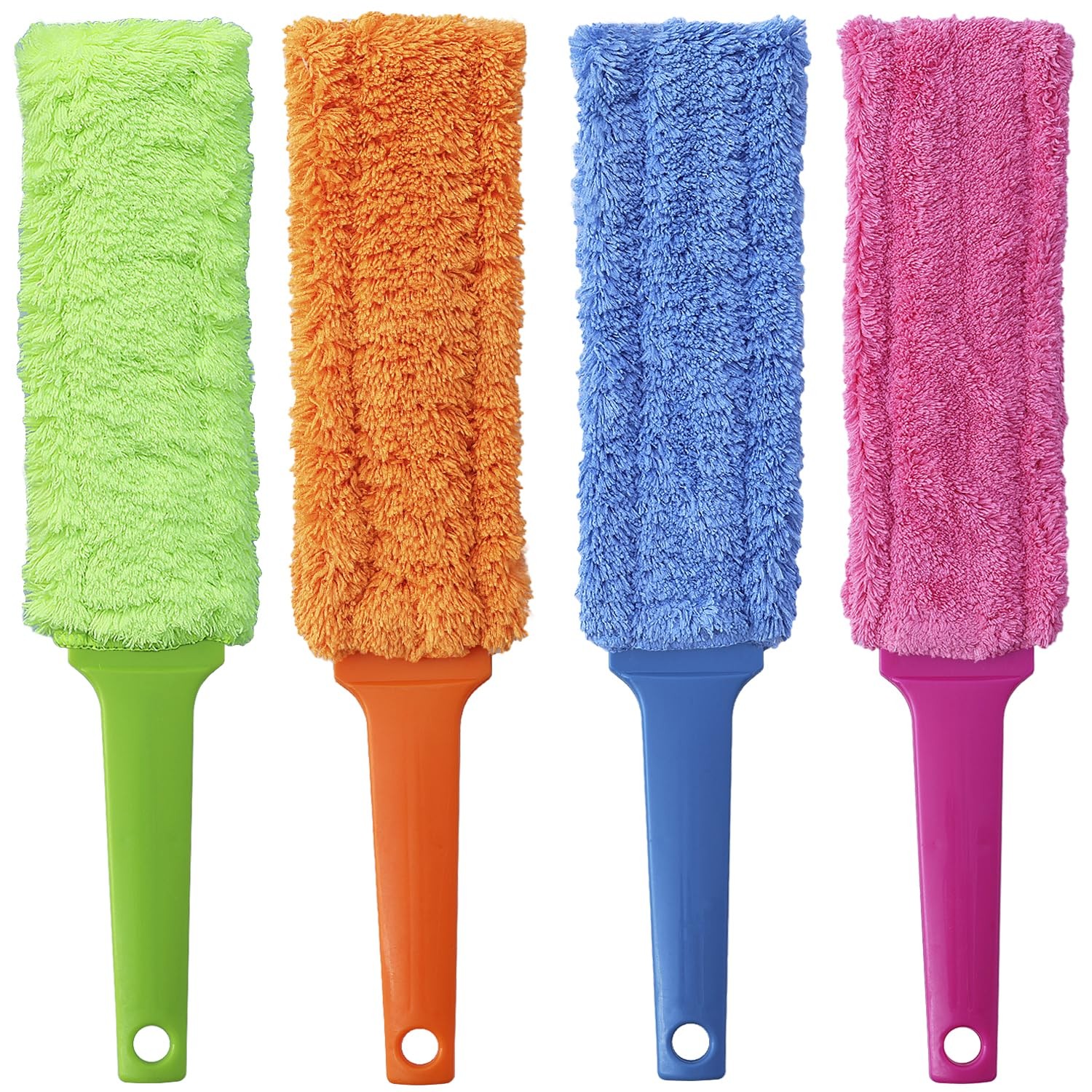 4 Pack 15 inch Reuseable Microfiber Feather Duster, Blind Duster, Gap Duster, Re