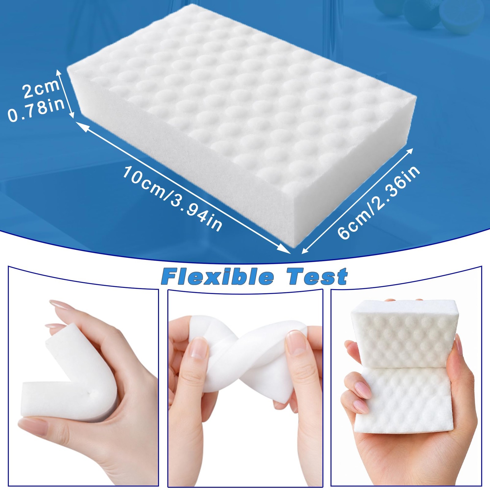 20 Pack Magic Cleaning Sponge Erasers, 2X Density Non-Scratch Melamine Sponge…
