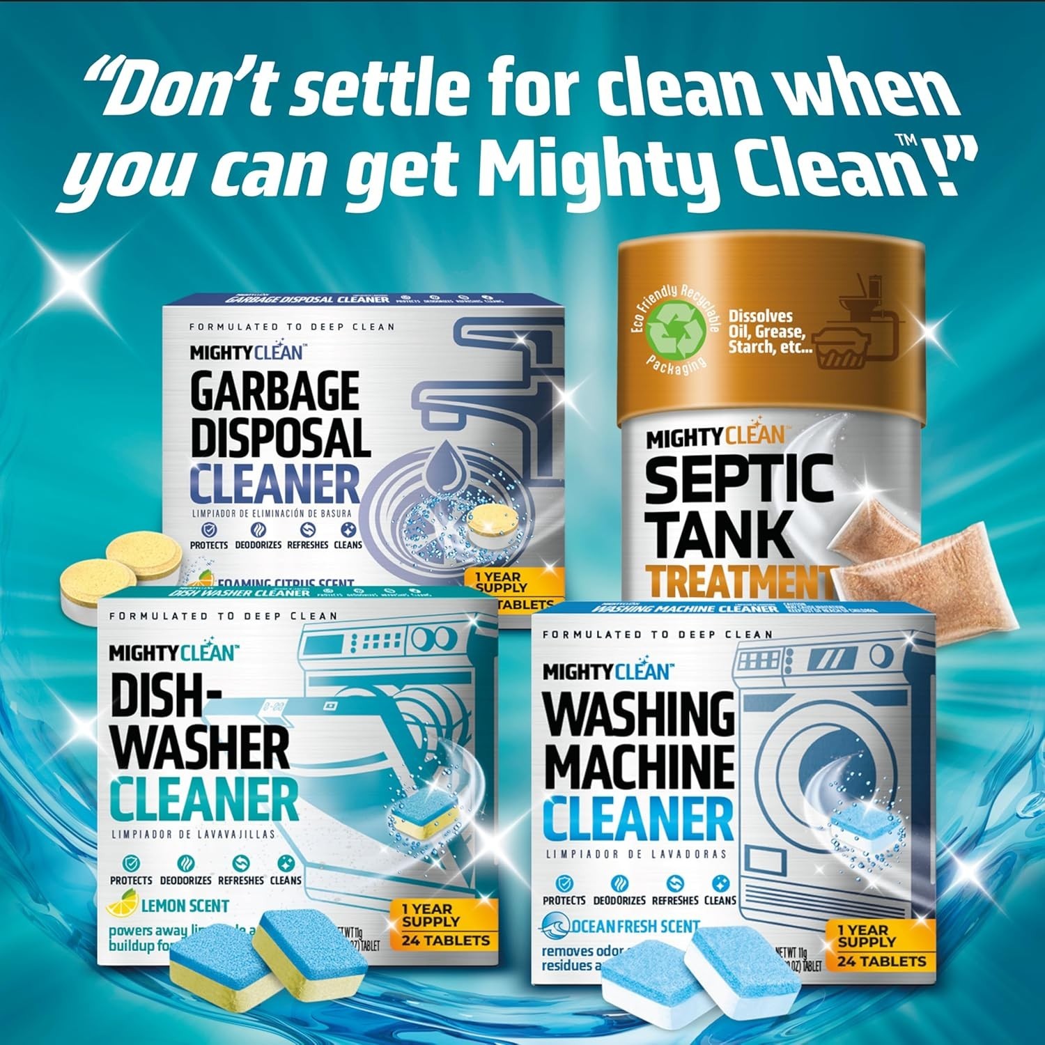 Effortless Dishwasher Maintenance – 24 Non-Toxic Cleaner Tablets, Odor-Free