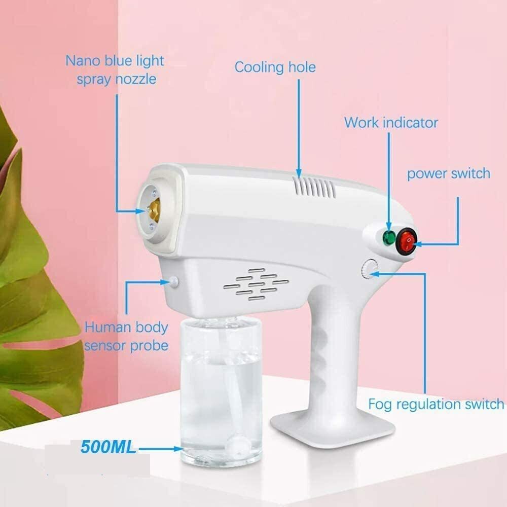 Blue Lighter Handheld Nano Steam Atomizer, Fogger Machine Disinfectant Sprayer.