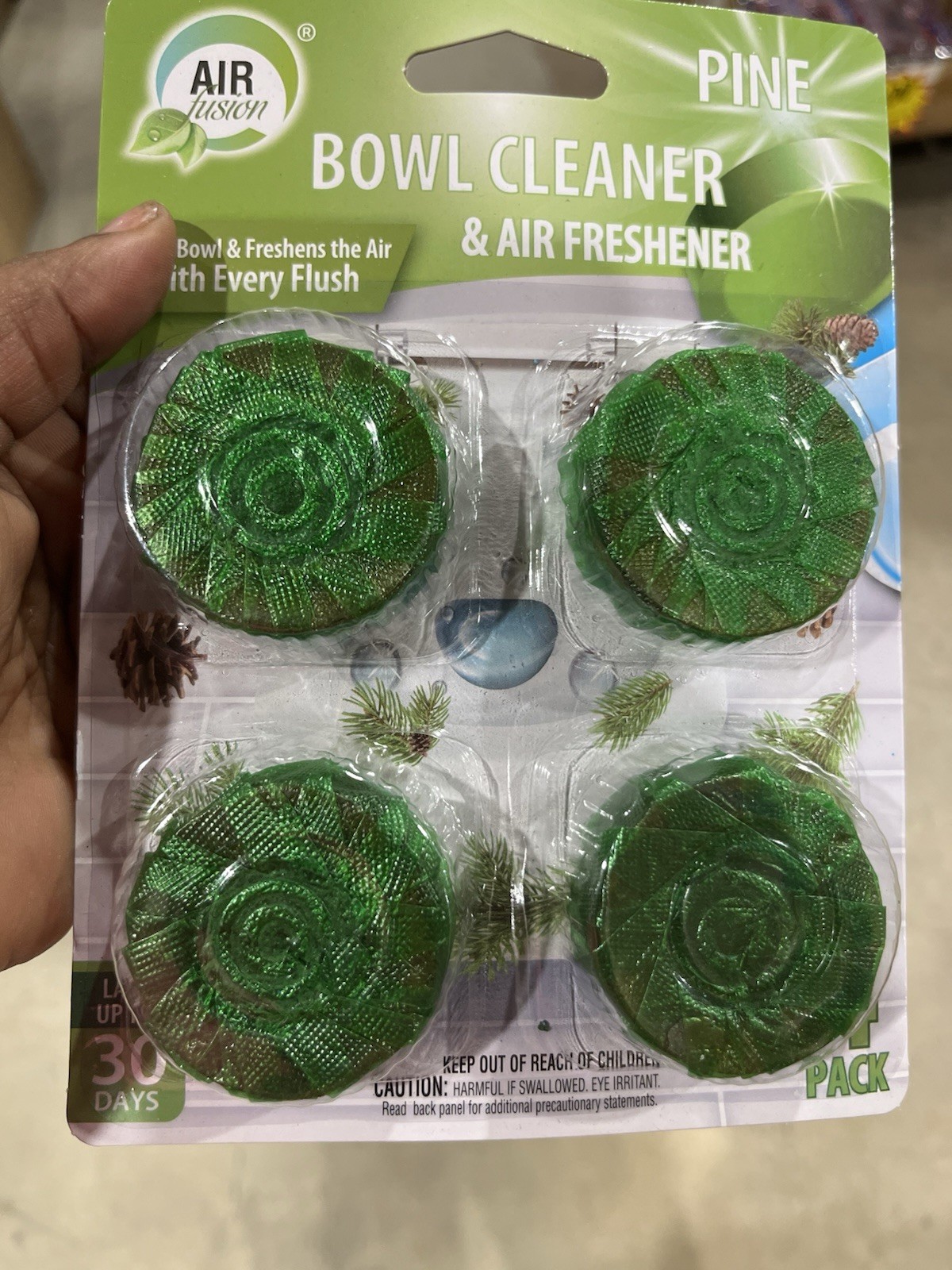 Air Fusion Bowl Cleaner & Air Freshener 4 Pack Lavender Pine Fights Odors Cleans