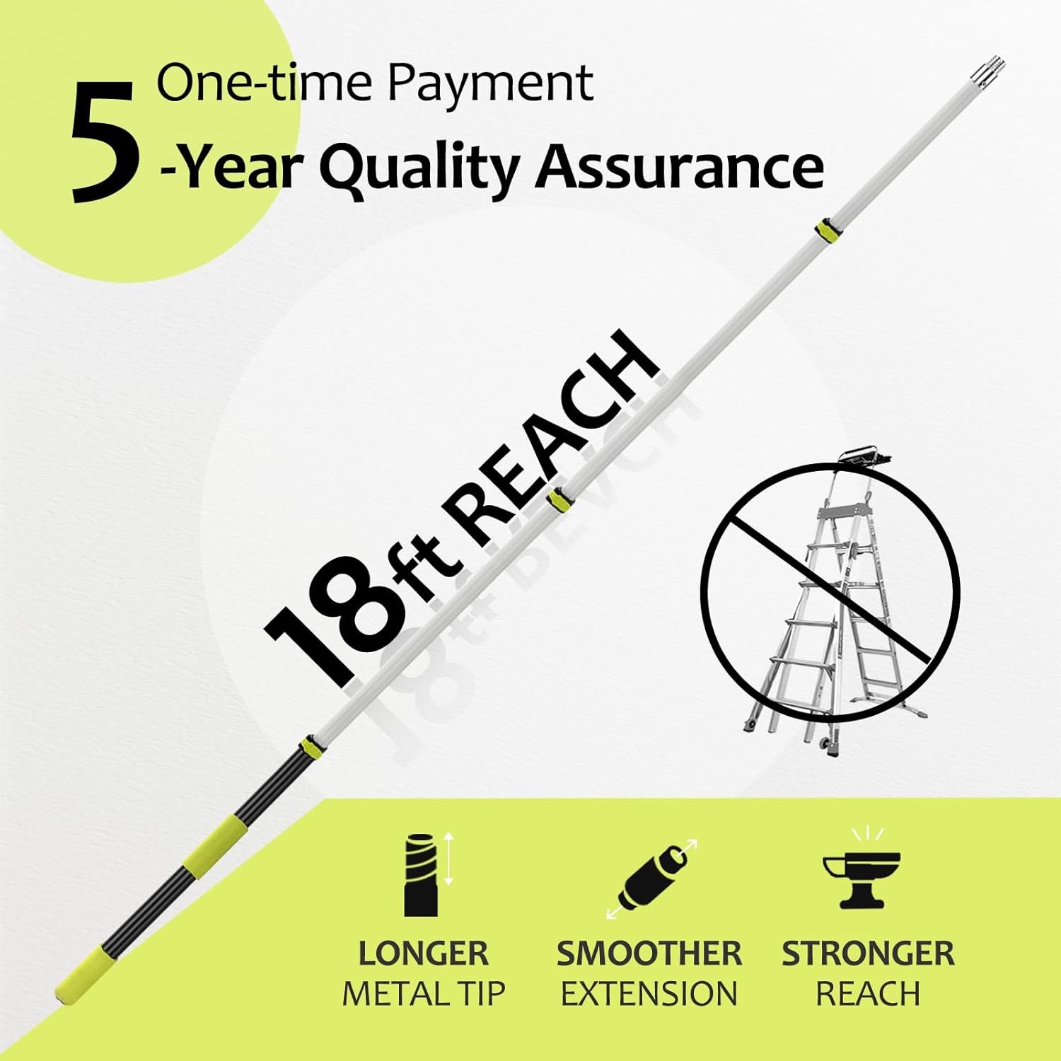High Reach Duster Kit 24FT Anti Rotation Aluminum Alloy