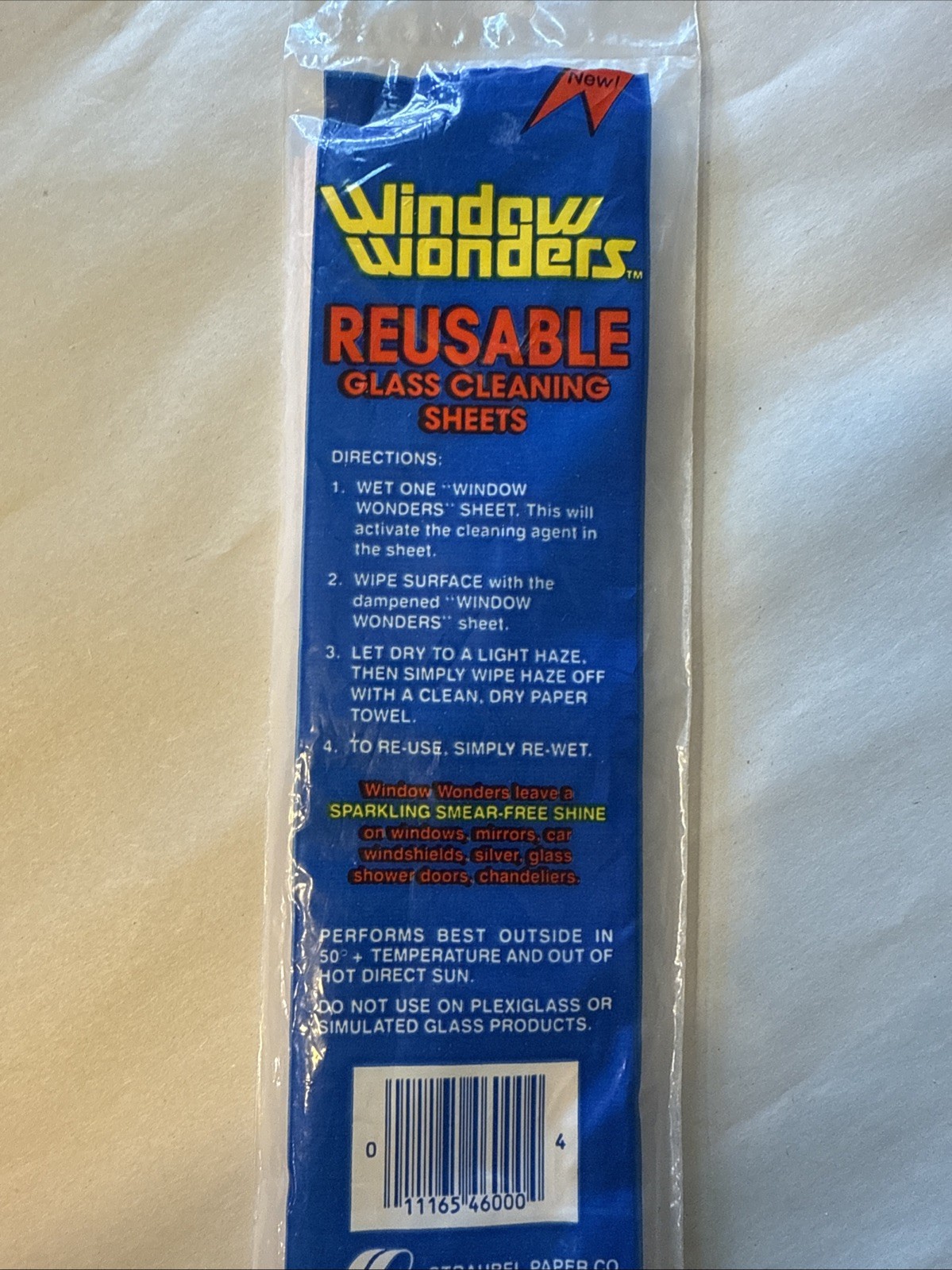 Window Wonders Reusable Glass Cleaner Sheets Strained Paper Co Phar-Mor