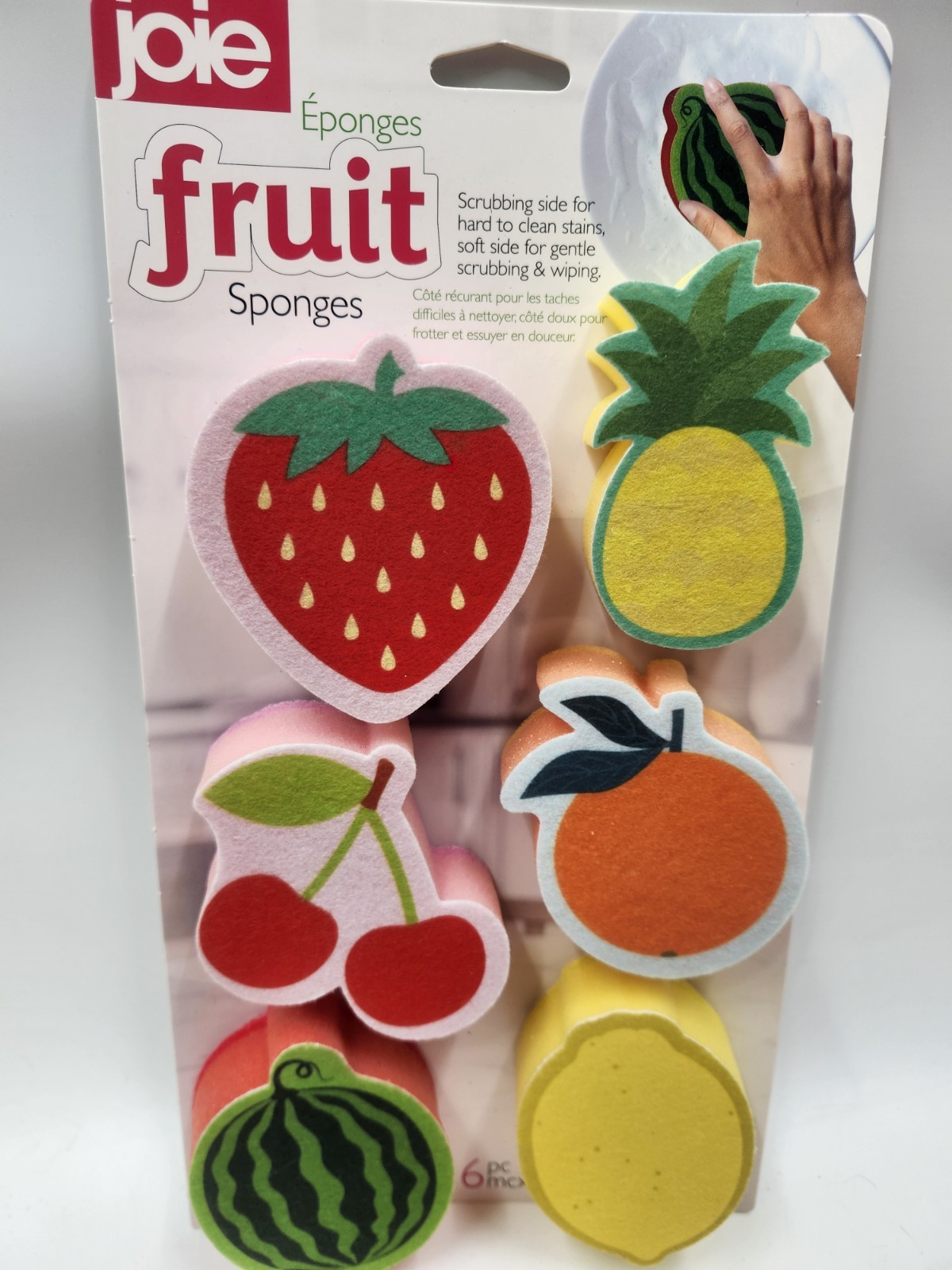 Joie Fruit Sponges, 6 Pack – 10.5×6.2x3cm New