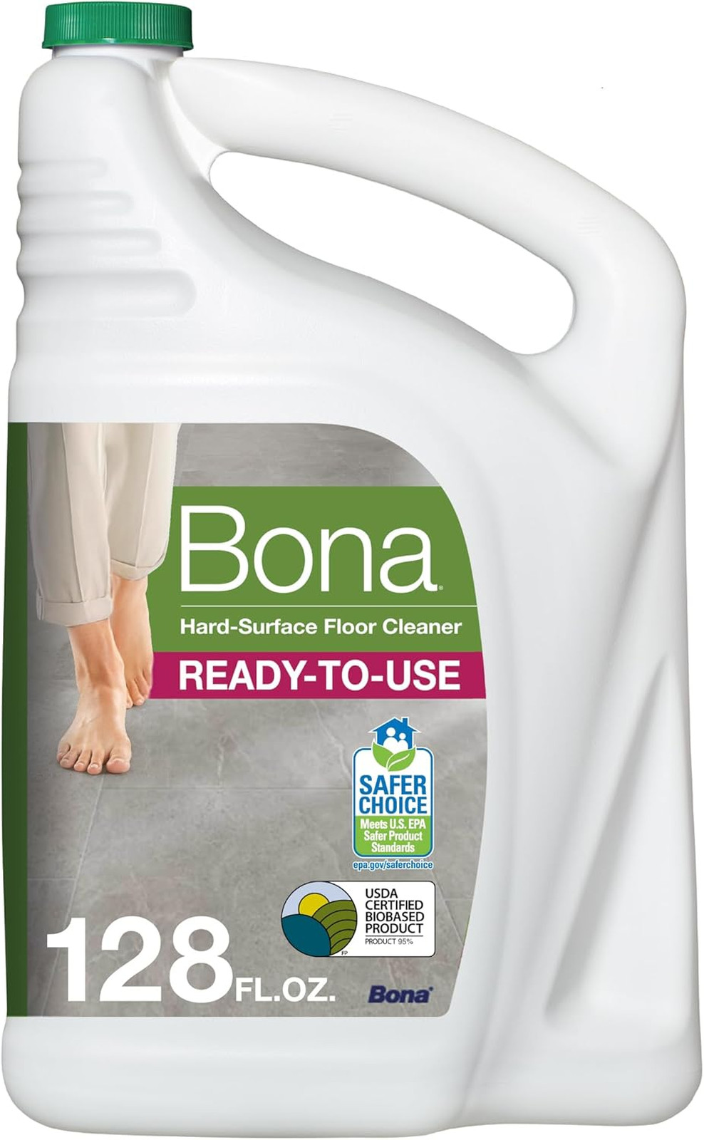 Bona Multi Surface Floor Cleaner Refill 128 oz Unscented for Stone Tile Laminate