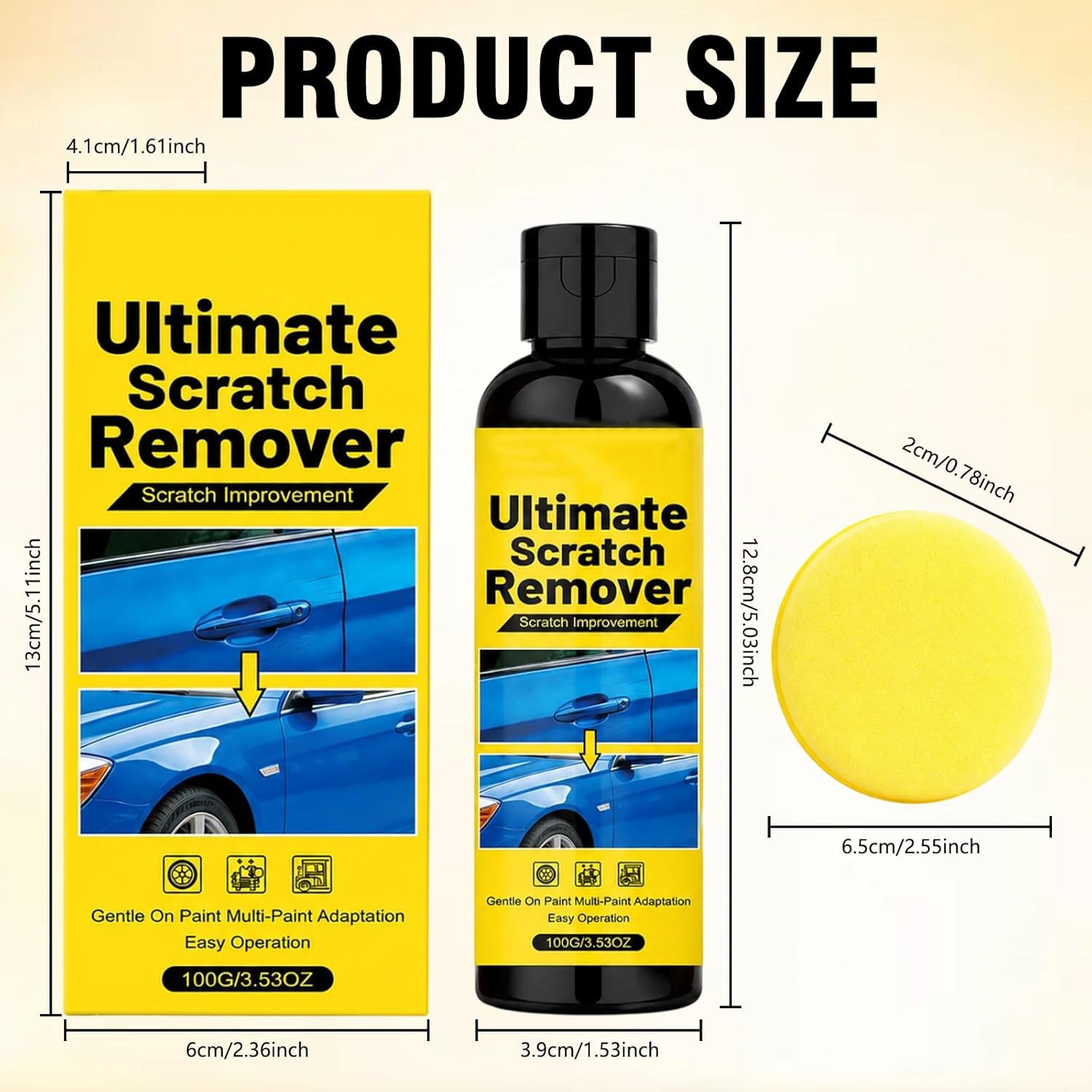 2PCS Nano polix Car Scratch Remover & Polishing Kit, Scratch Remover Kit, Quick