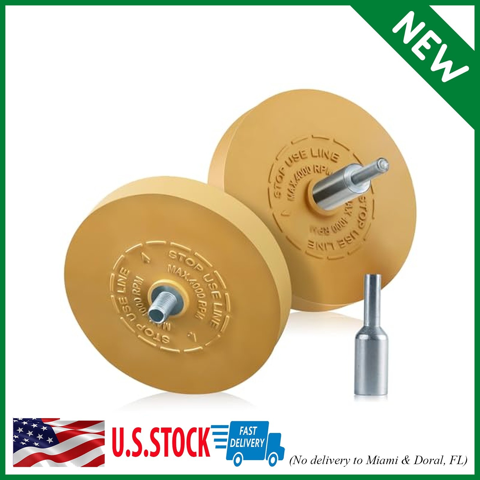 2 Pack Decal Remover Eraser Wheel Rubber Eraser Wheel for Drill Removes Car Stri
