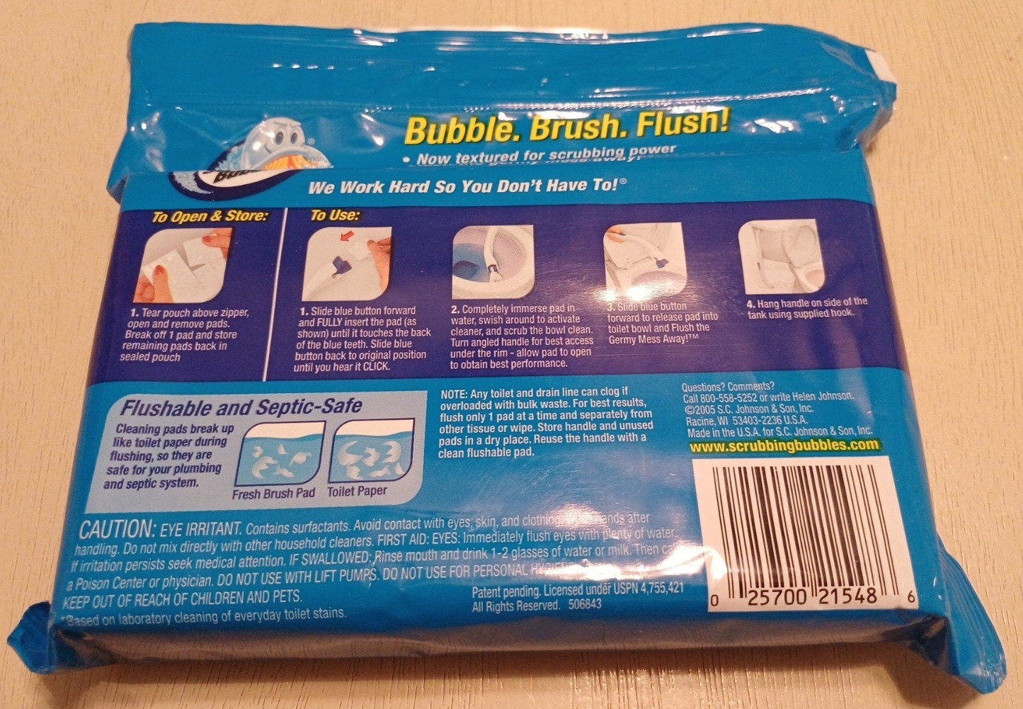 Scrubbing Bubbles Fresh Brush Flushable Refills 12 Count Scrubby Pad NEW