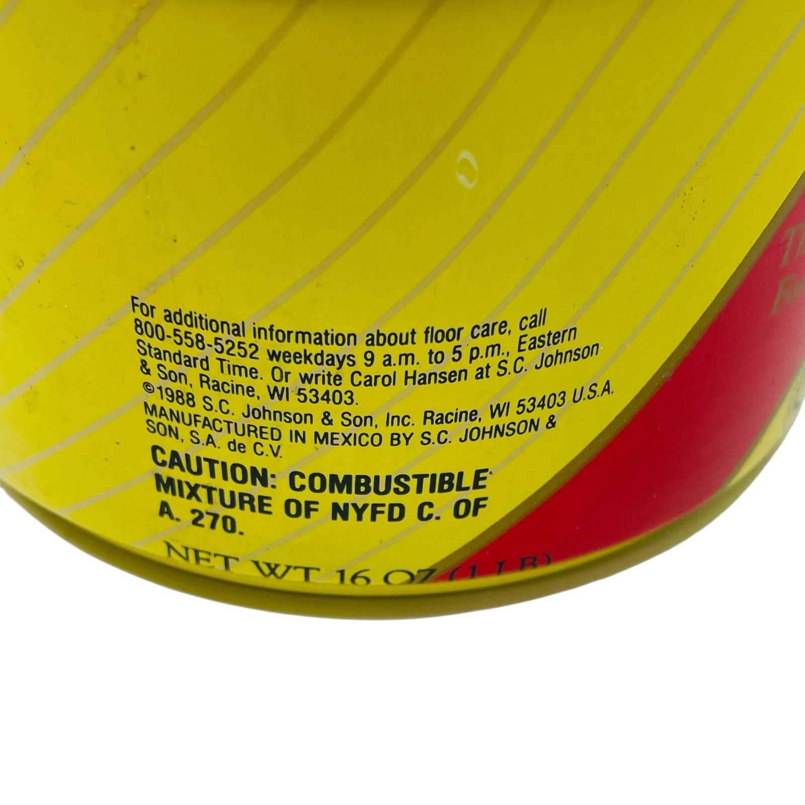 SC Johnson Paste Wax The Original Formula 16 oz Discontinued Full New